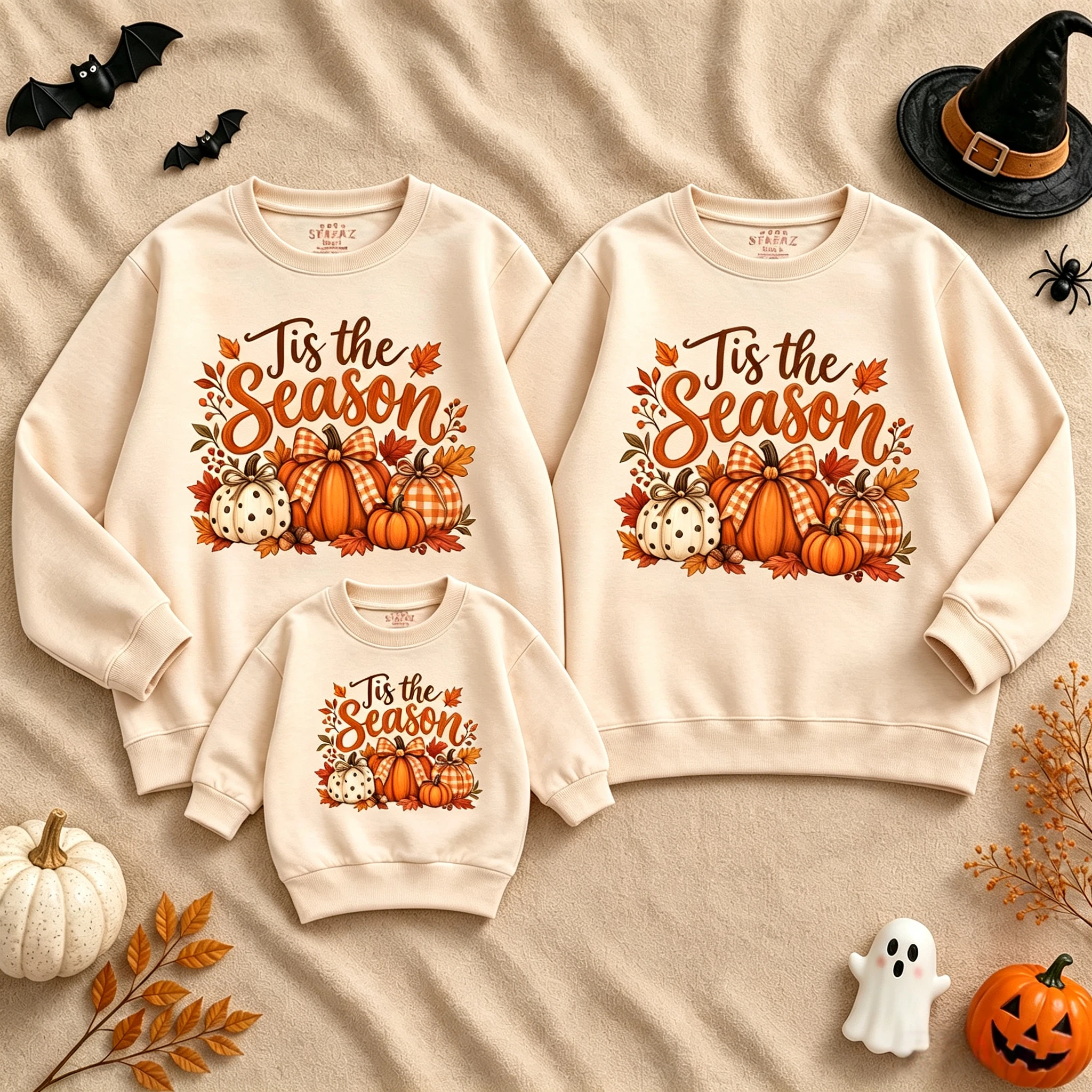 Pumpkin Matching Family Sweatshirts Outfits