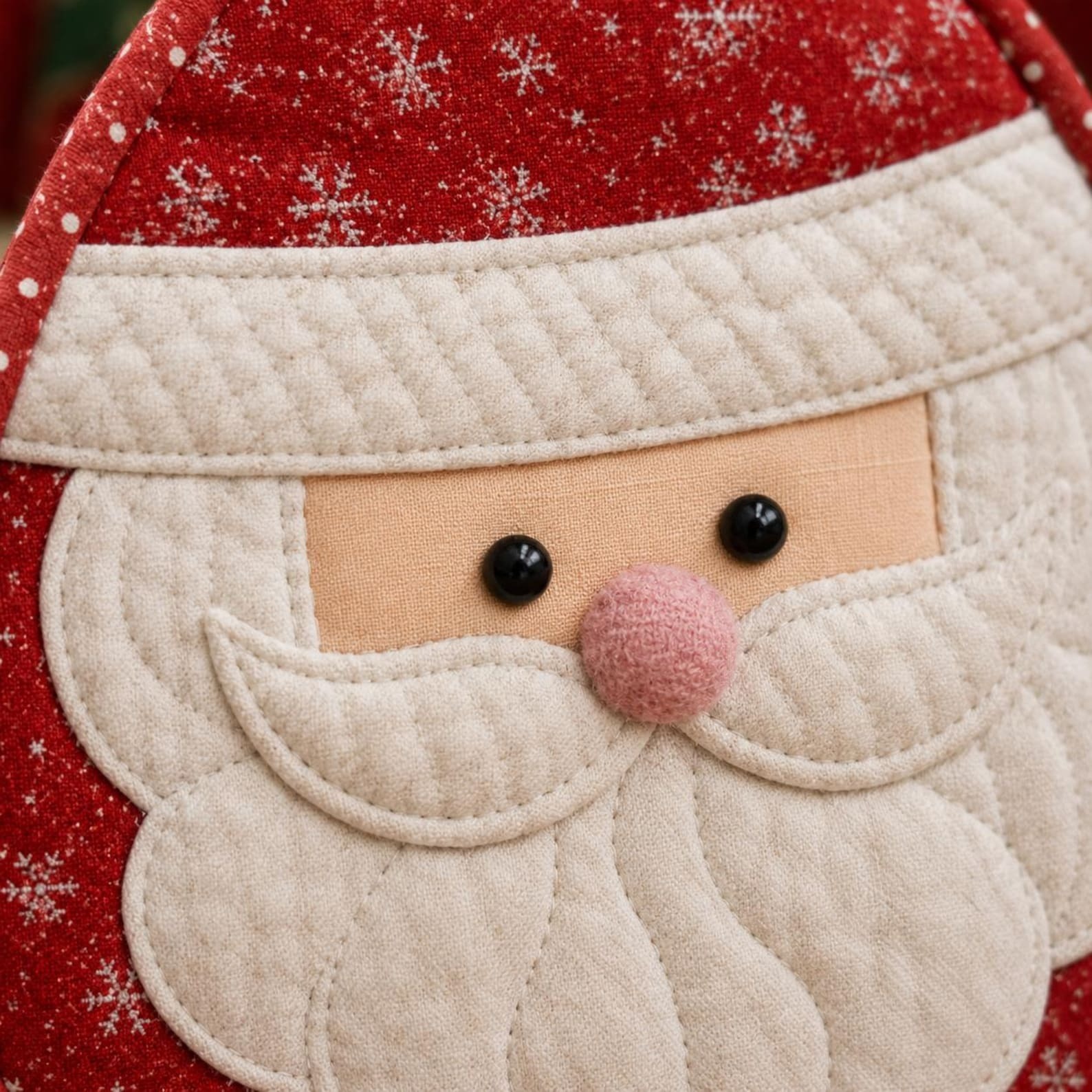 Santa Fabric Basket DIY Sewing Kit | Christmas Santa Handmade Storage Basket Craft Kit