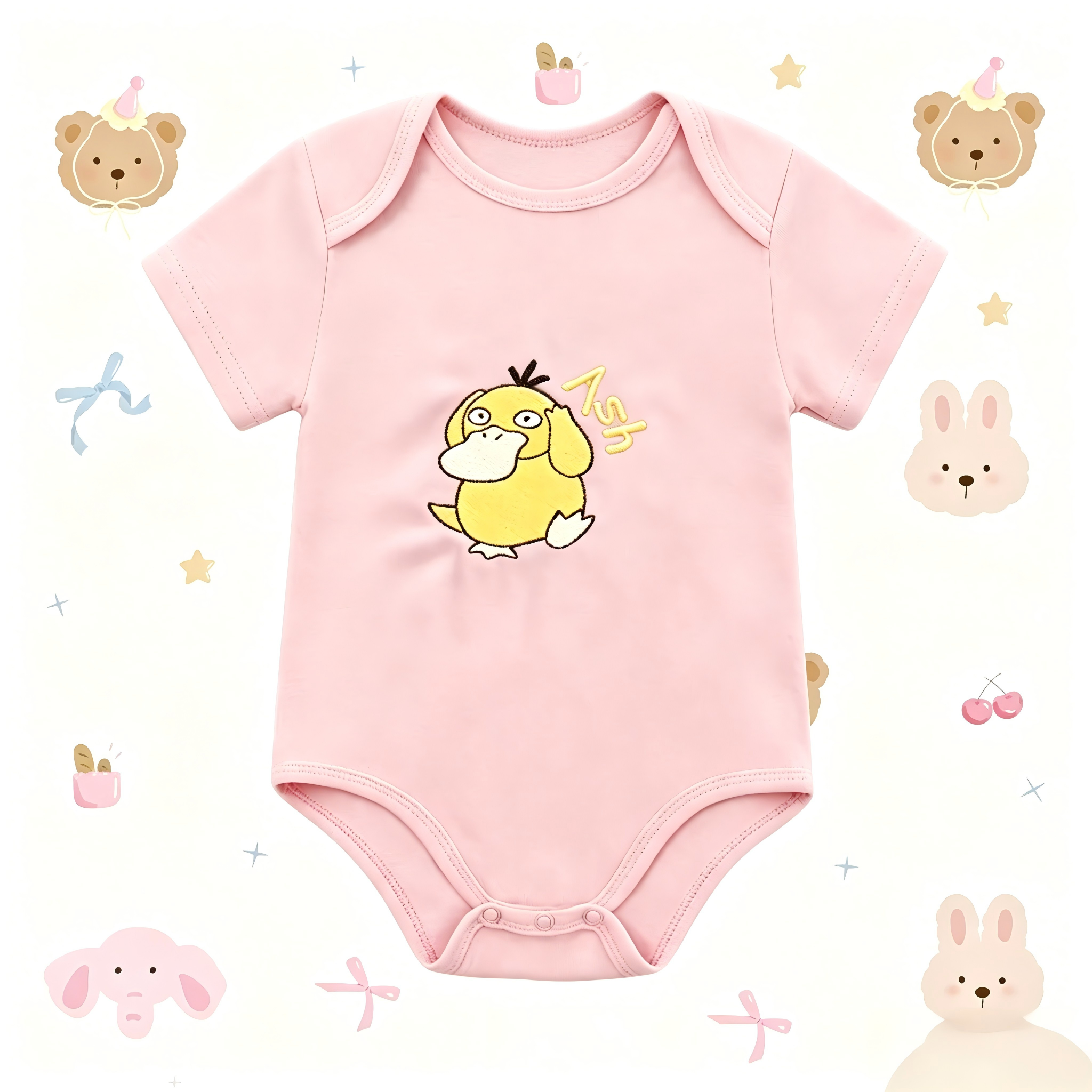 Embroidered Personalized Name Baby PKM Romper