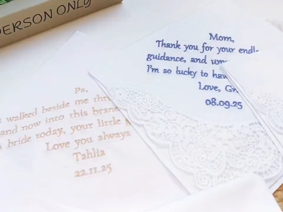 Personalized Wedding Handkerchief
