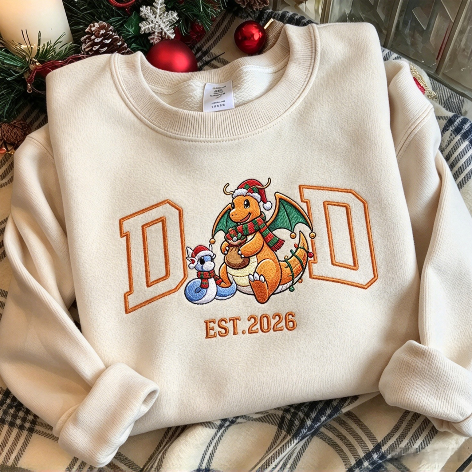 Festive Christmas PKM Embroidered Sweatshirt