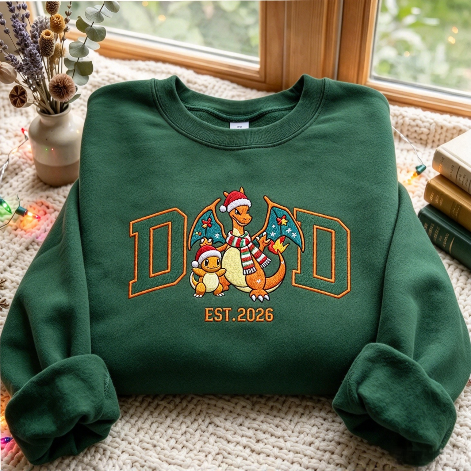 Festive Christmas PKM Embroidered Sweatshirt