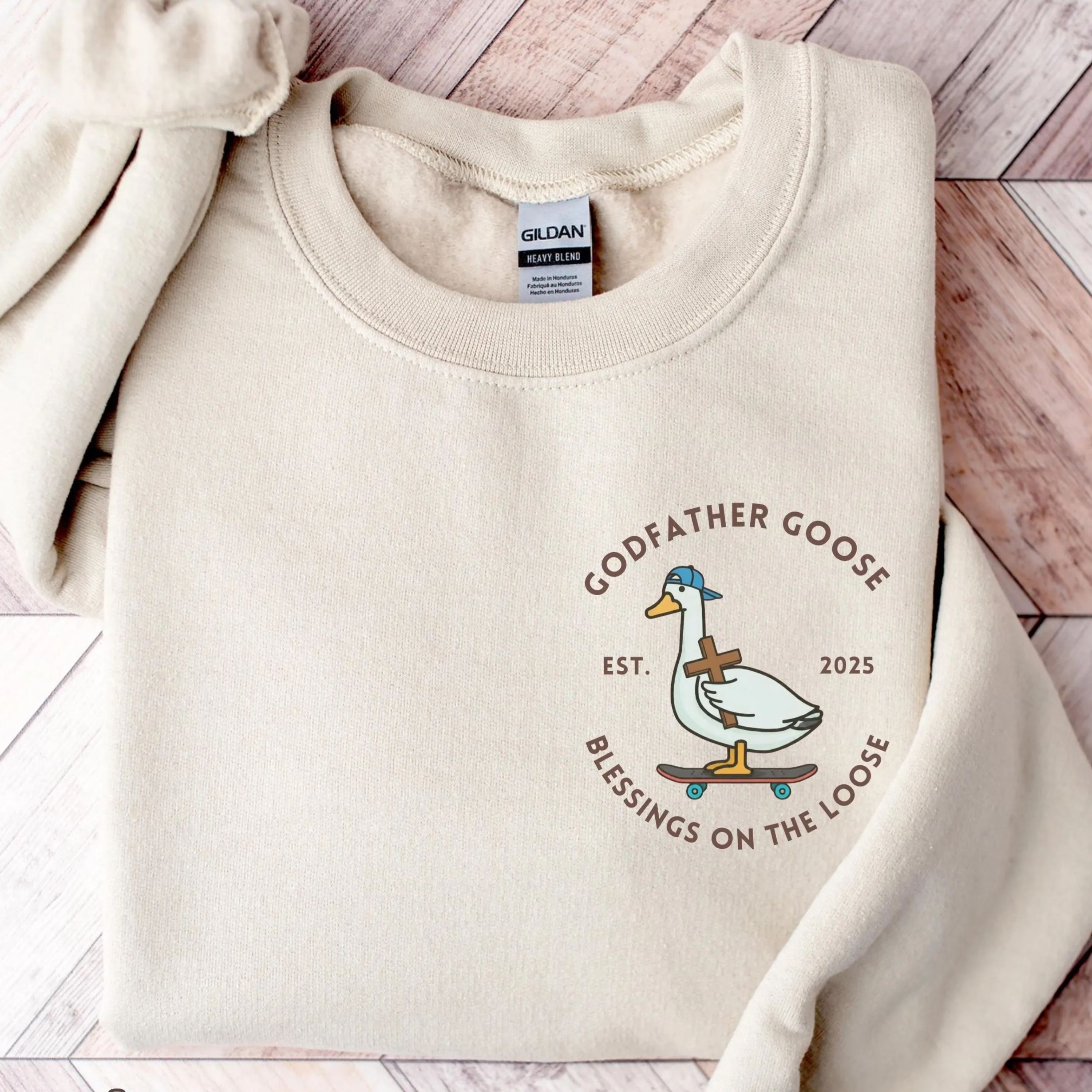 Godmother And Godfather Goose Blessings On the Loose Comfort Colors Shirt