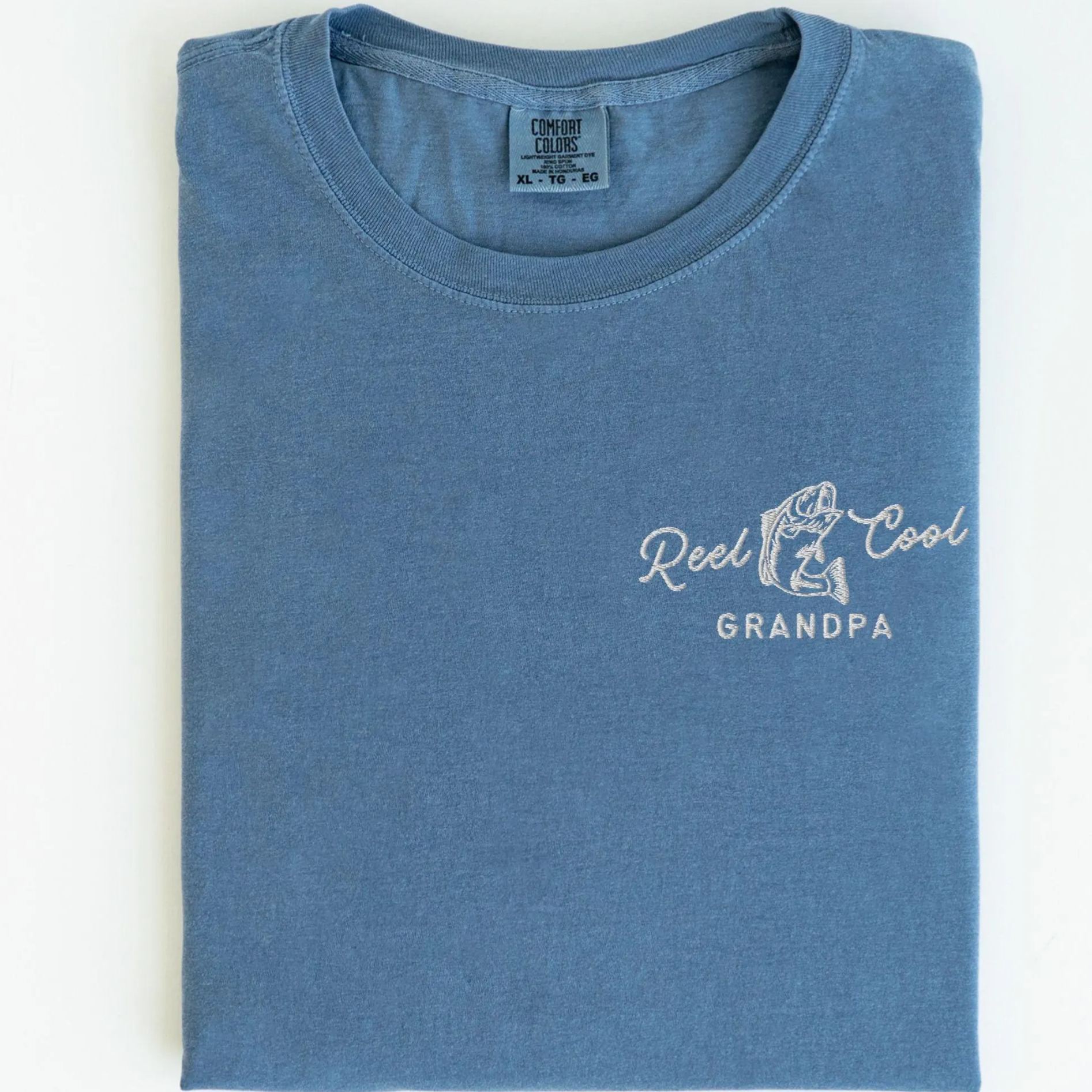 Embroidered Comfort Colors Grandpa Fishing Shirt