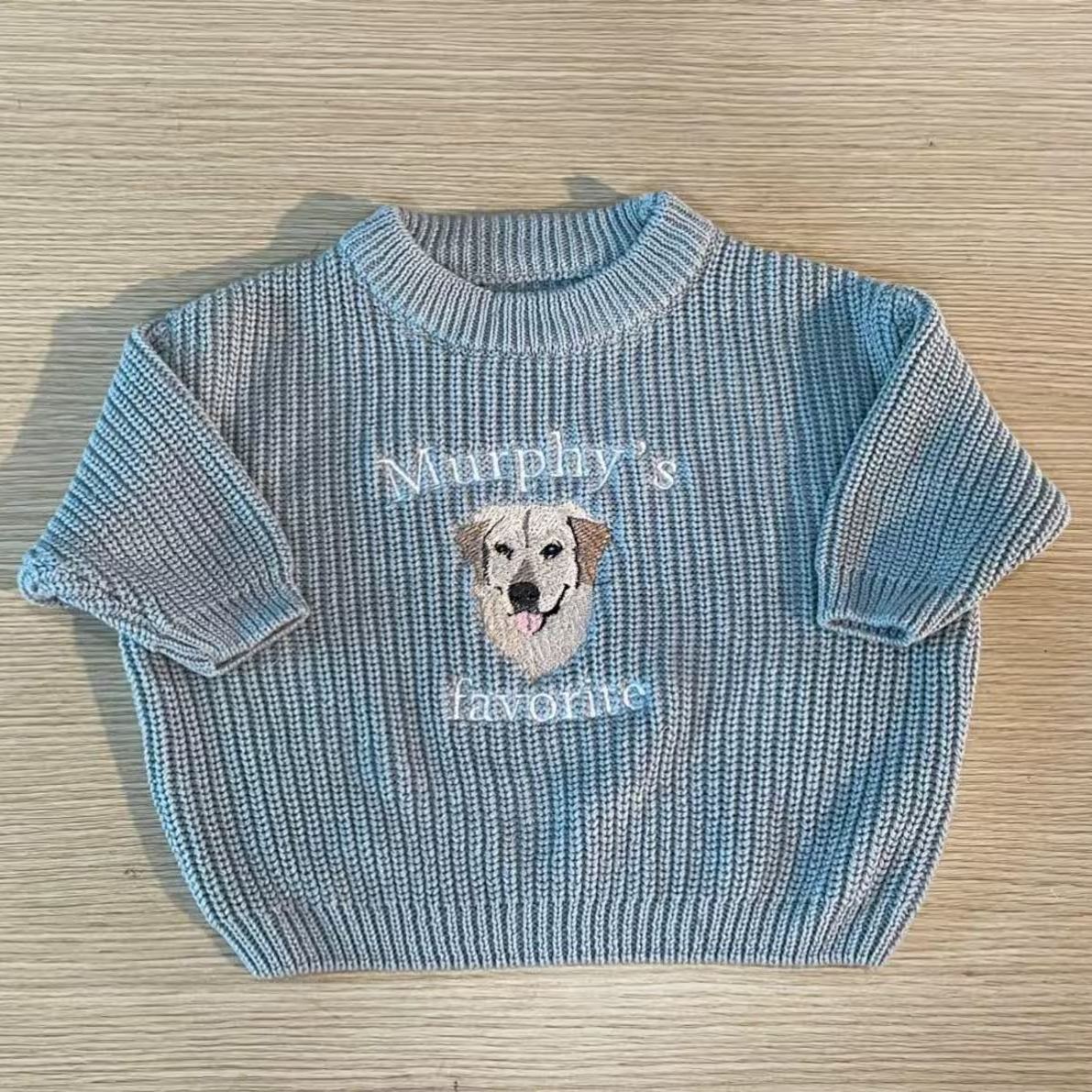 Custom Embroidered Baby Knit Sweater