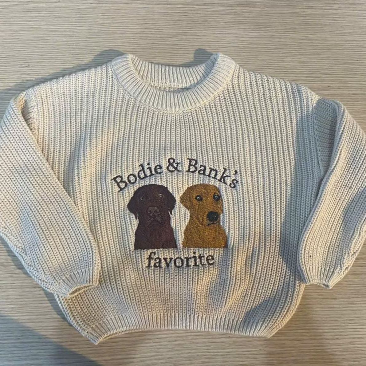 Custom Embroidered Baby Knit Sweater