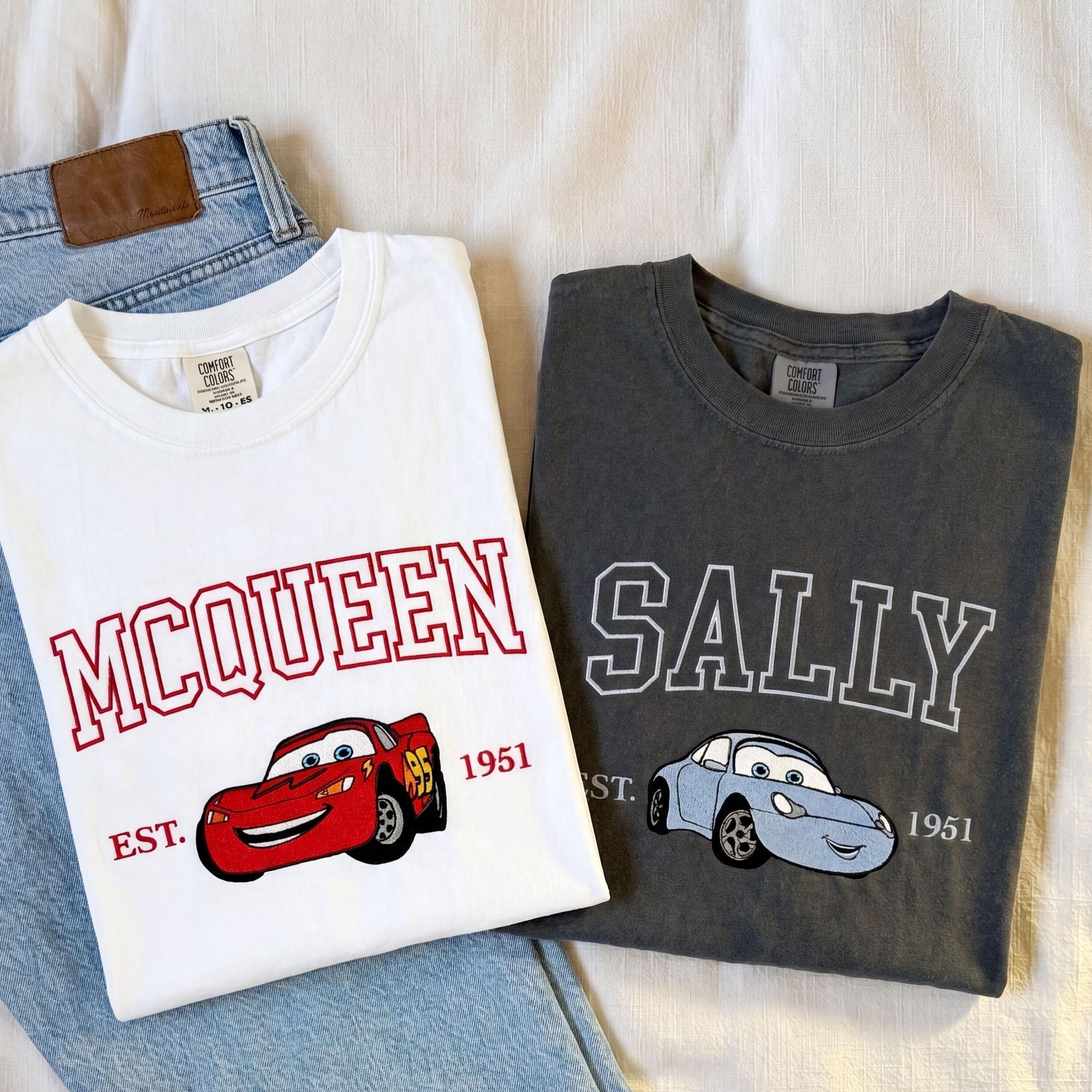 Embroidered Cars Matching Shirt