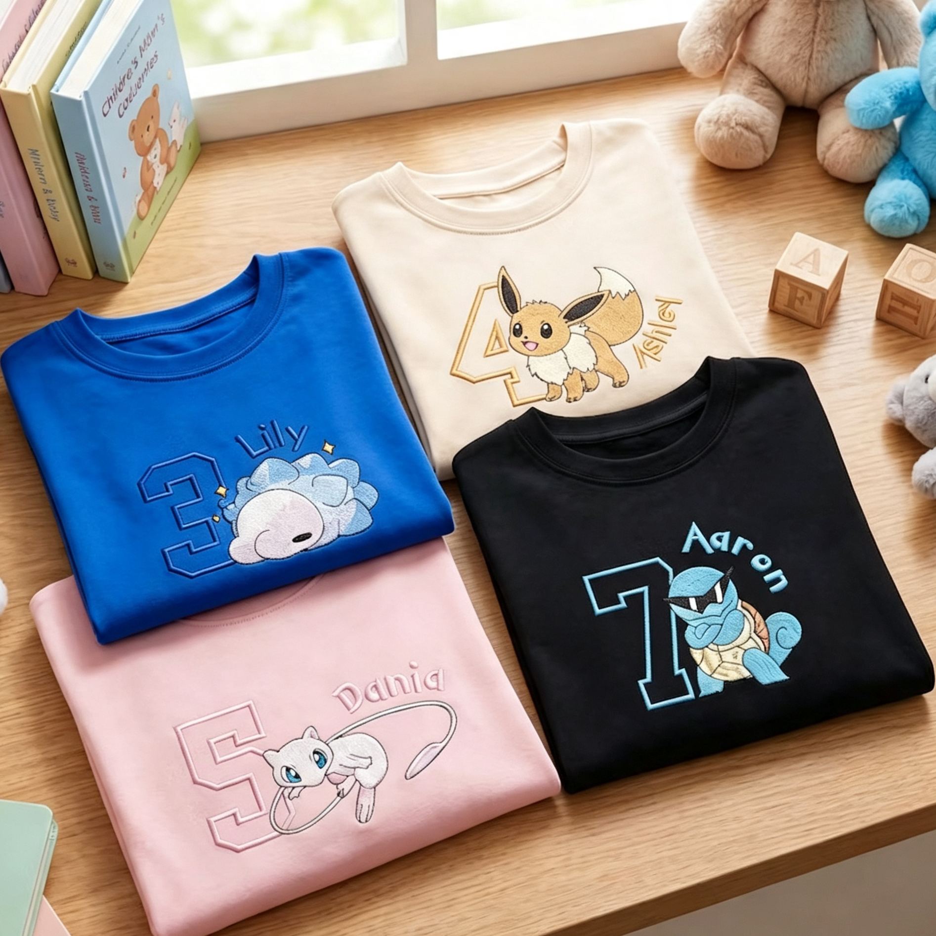 Personalized Poke Birthday Embroidered Sweatshirt