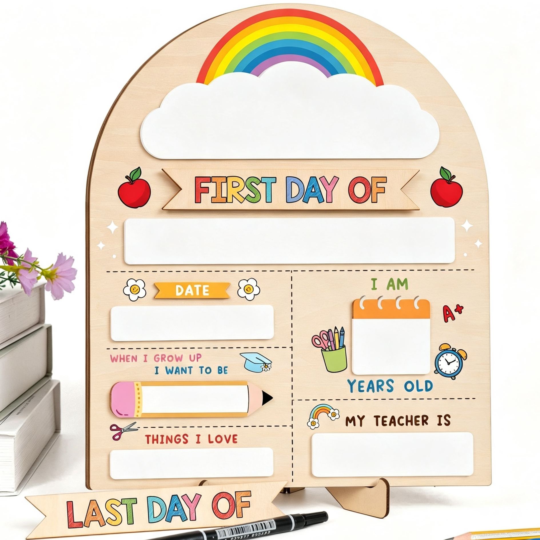 Personalized Kindergarten First Day Sign