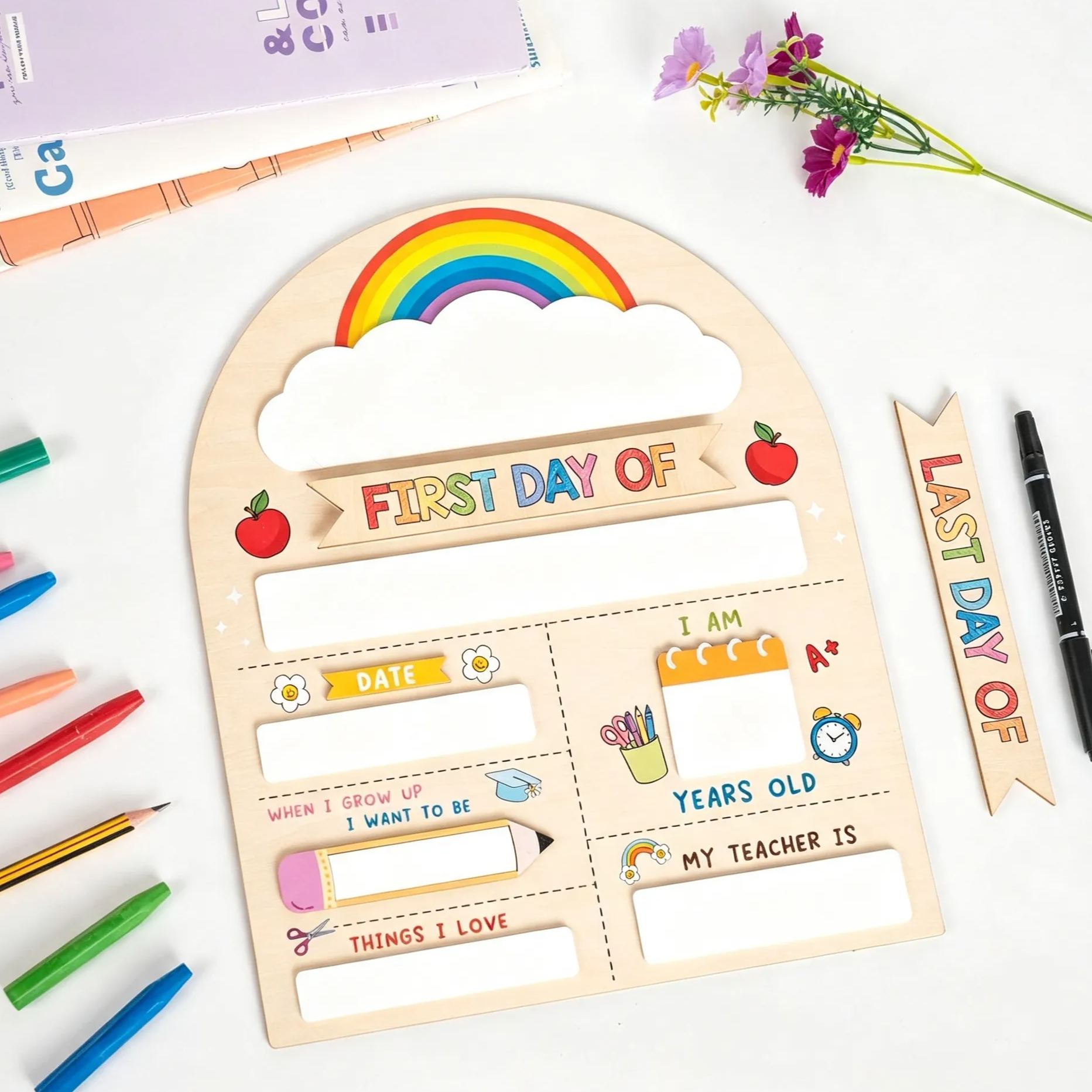Personalized Kindergarten First Day Sign