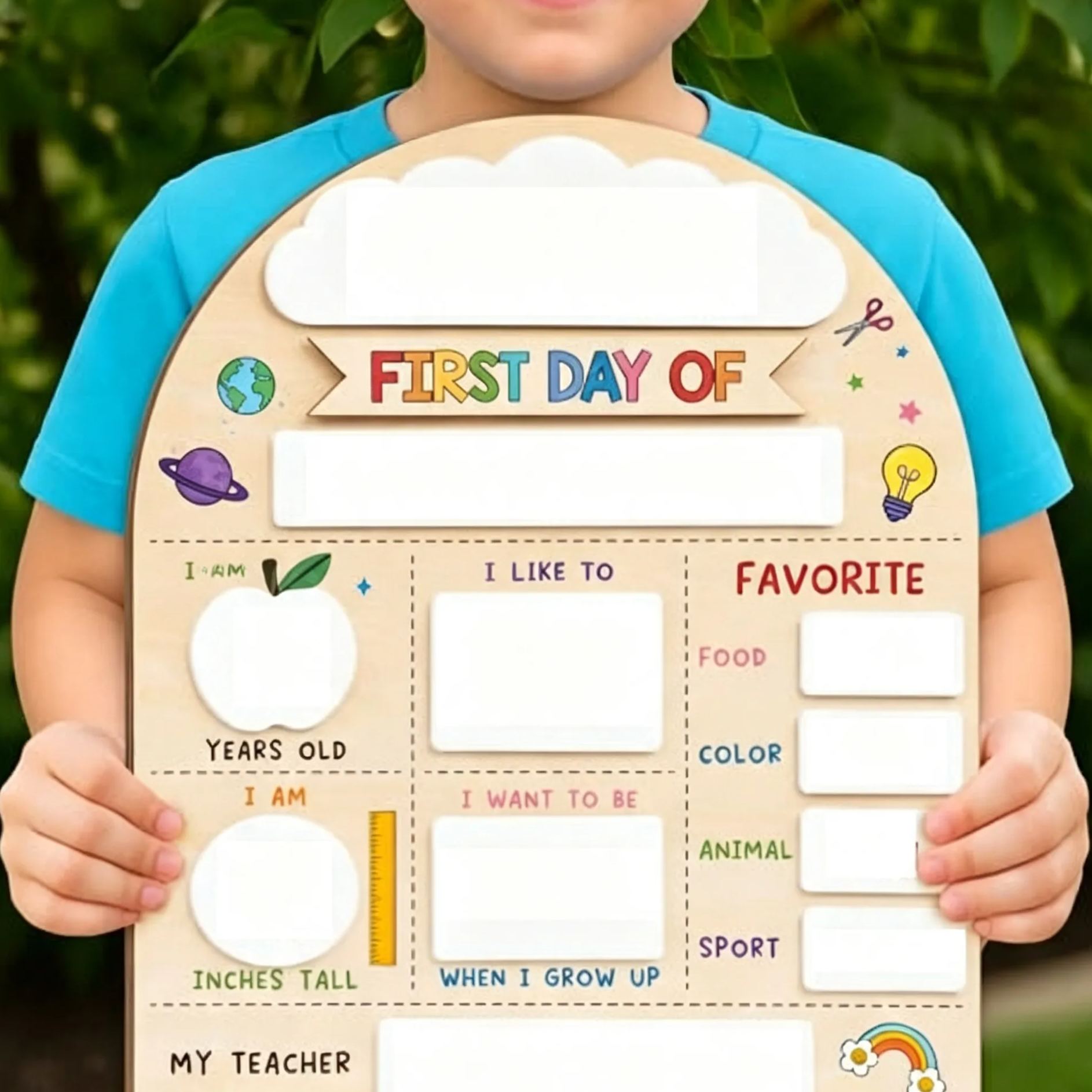 Personalized Kindergarten First Day Sign