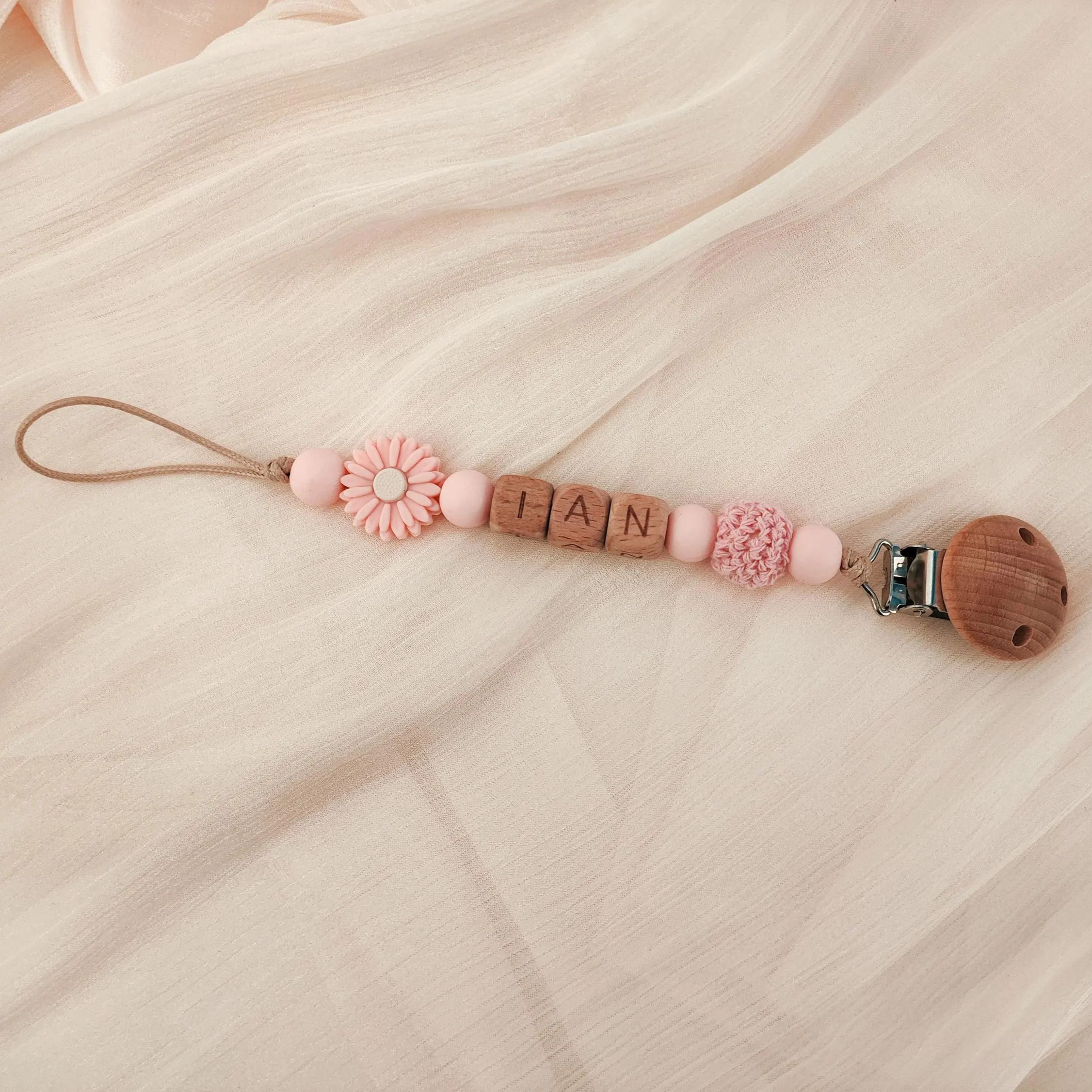 Personalized Pacifier Clip, Custom Dummy Clip