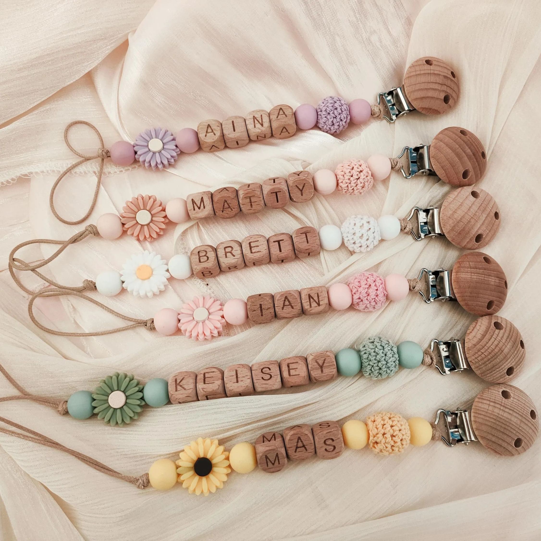 Personalized Pacifier Clip, Custom Dummy Clip