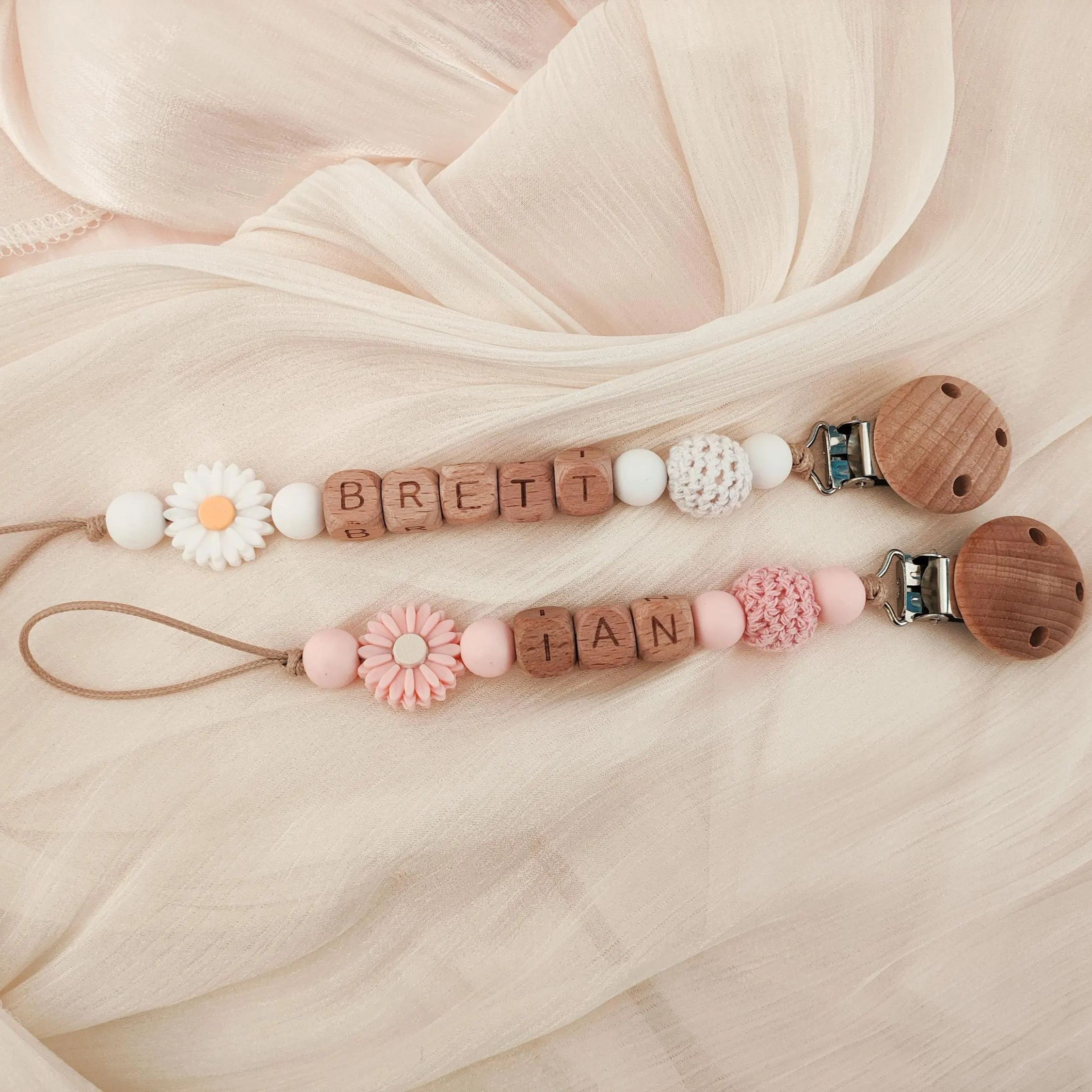 Personalized Pacifier Clip, Custom Dummy Clip