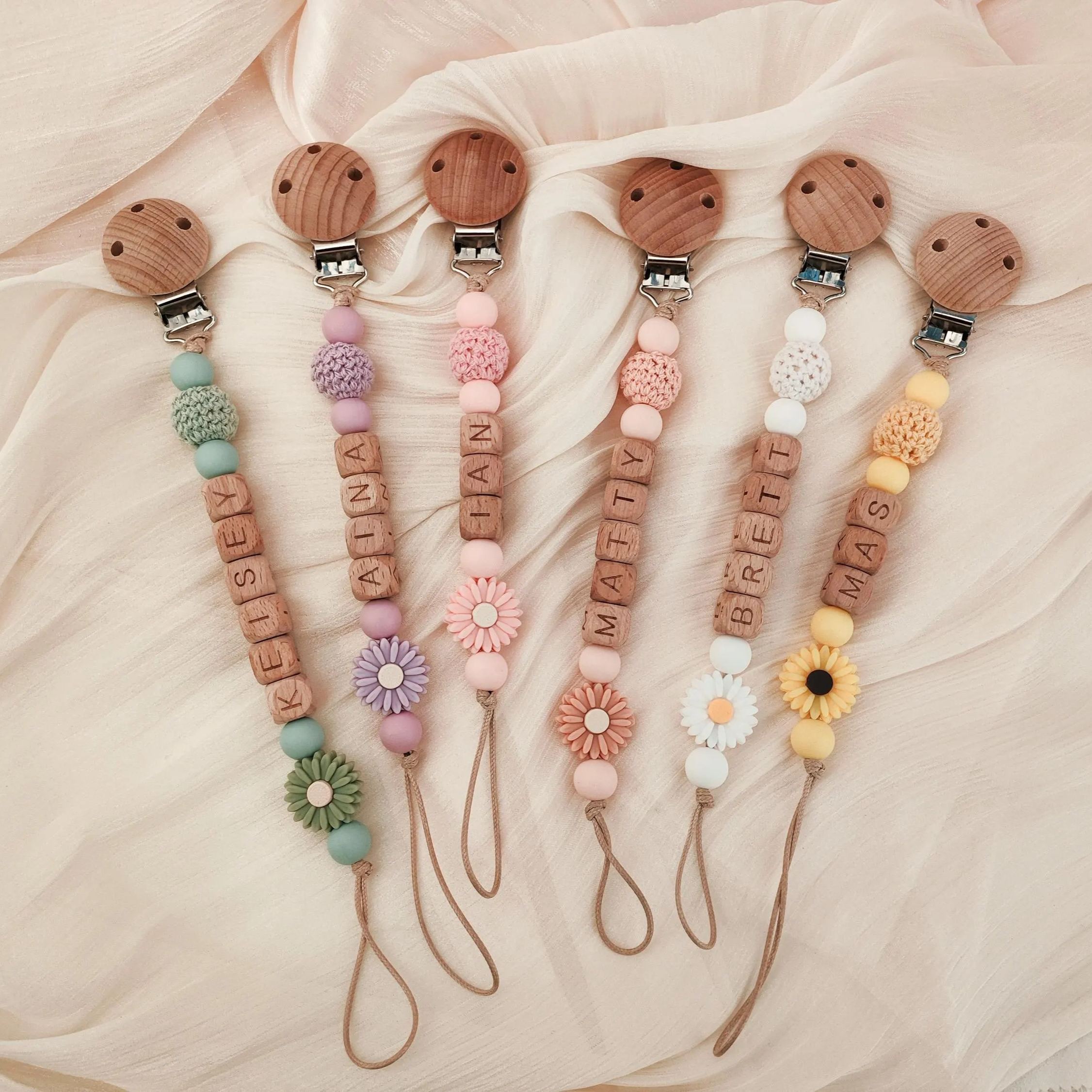 Personalized Pacifier Clip, Custom Dummy Clip