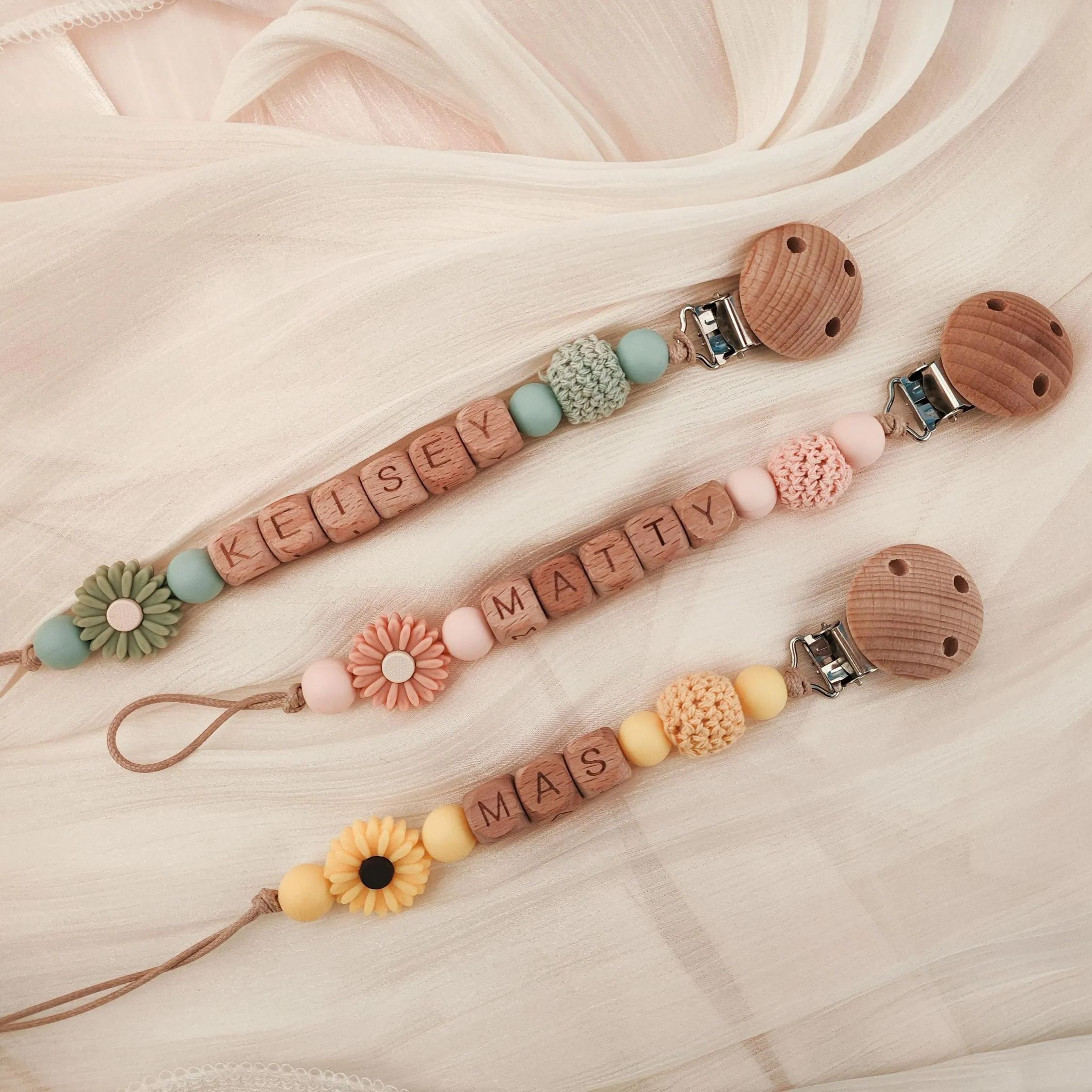 Personalized Pacifier Clip, Custom Dummy Clip