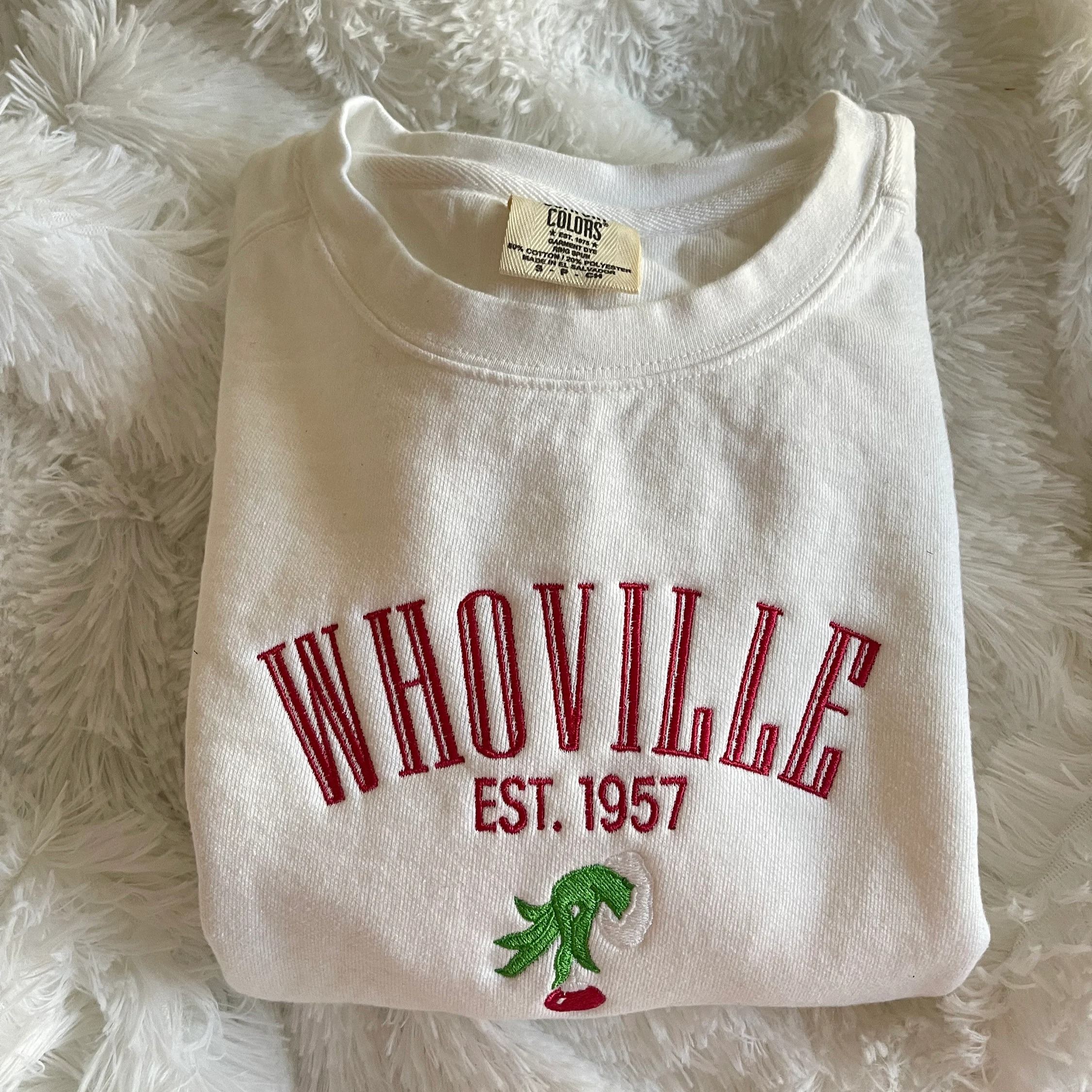 Christmas Embroidered Crewneck, Stocking Stuffer Gift for Friends