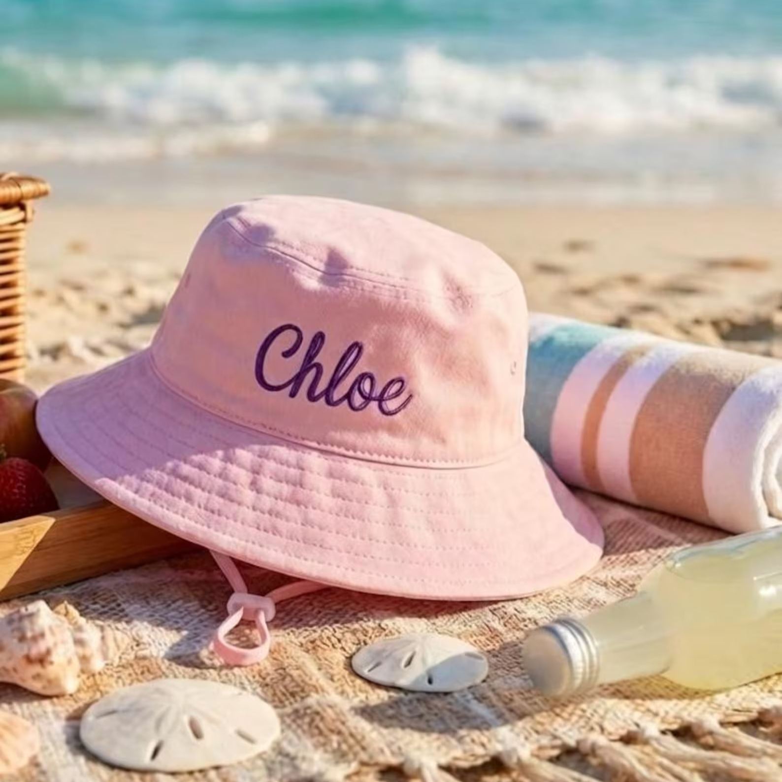 Embroidered Name Sunhat