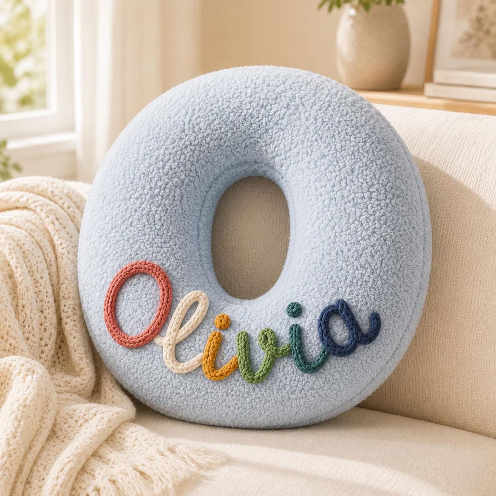 Personalized Letter Pillow, Custom Name Pillow, Handmade Alphabet Cushion, Nursery Decor, Kids Room Decor, Unique Home Gift
