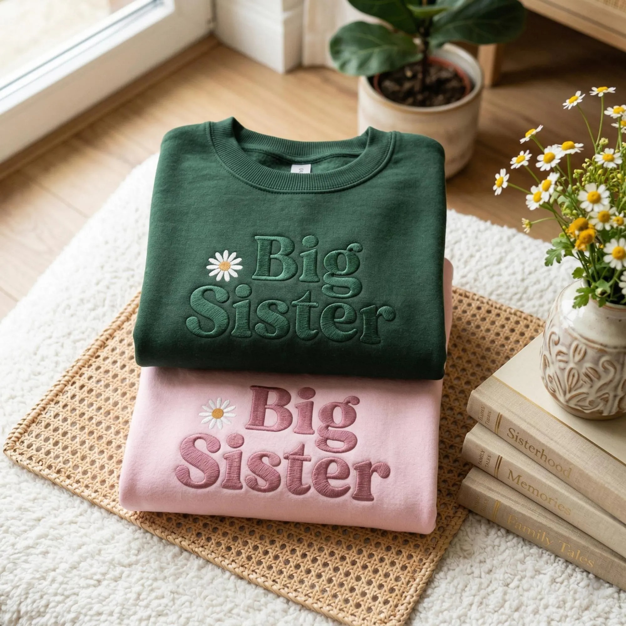 Big Sister Embroidered Sweatshirt