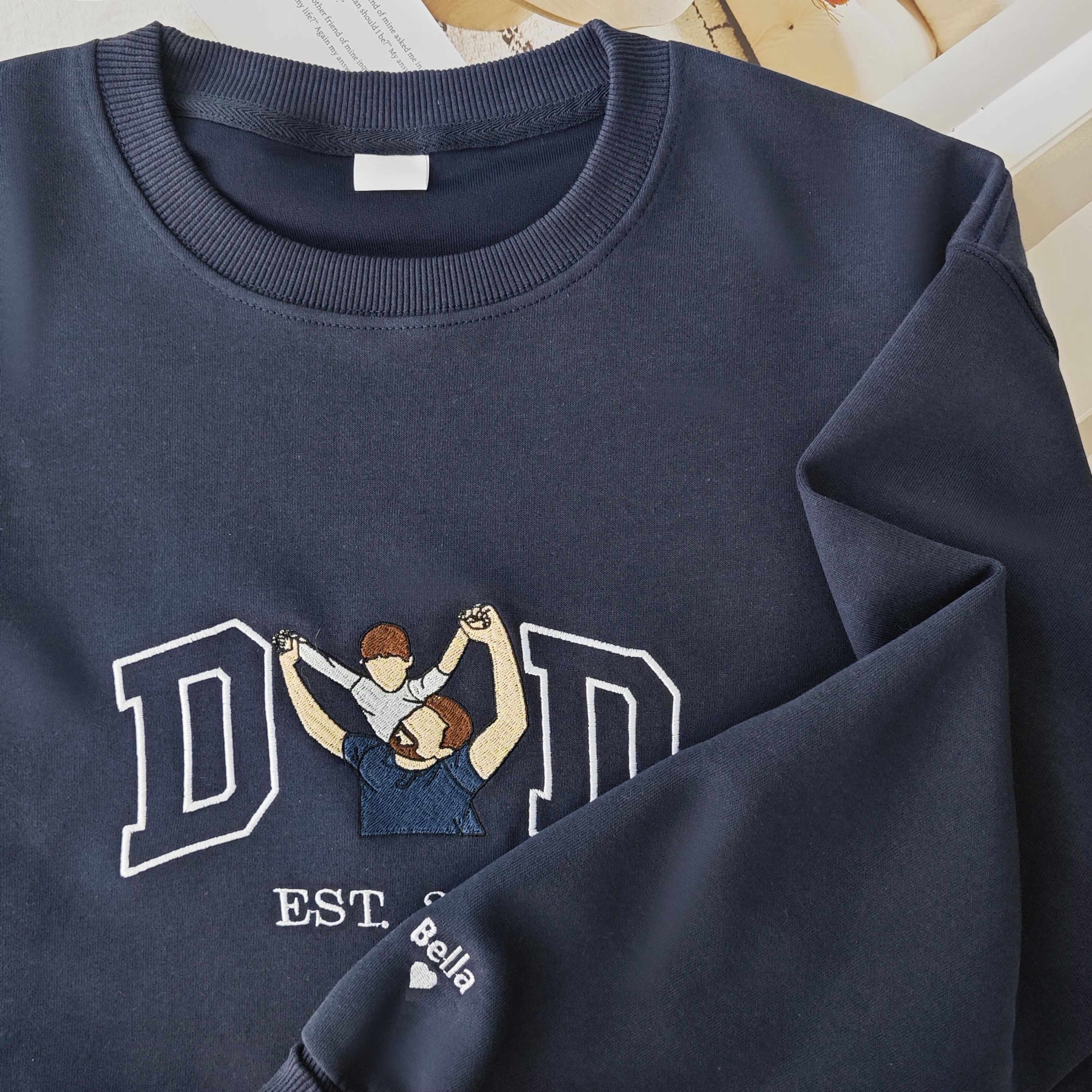 Custom Dad Embroidered Sweatshirt