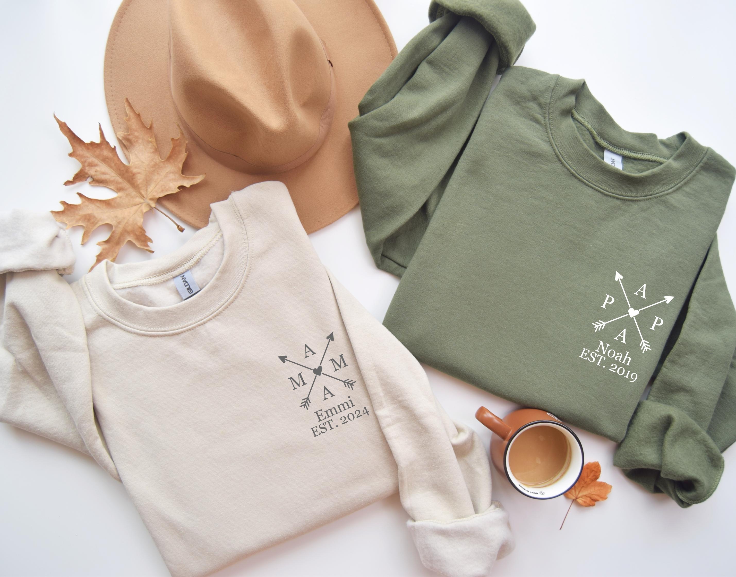 Family Hoodies: Matching and customizable for Dad, Mom, and Mini.