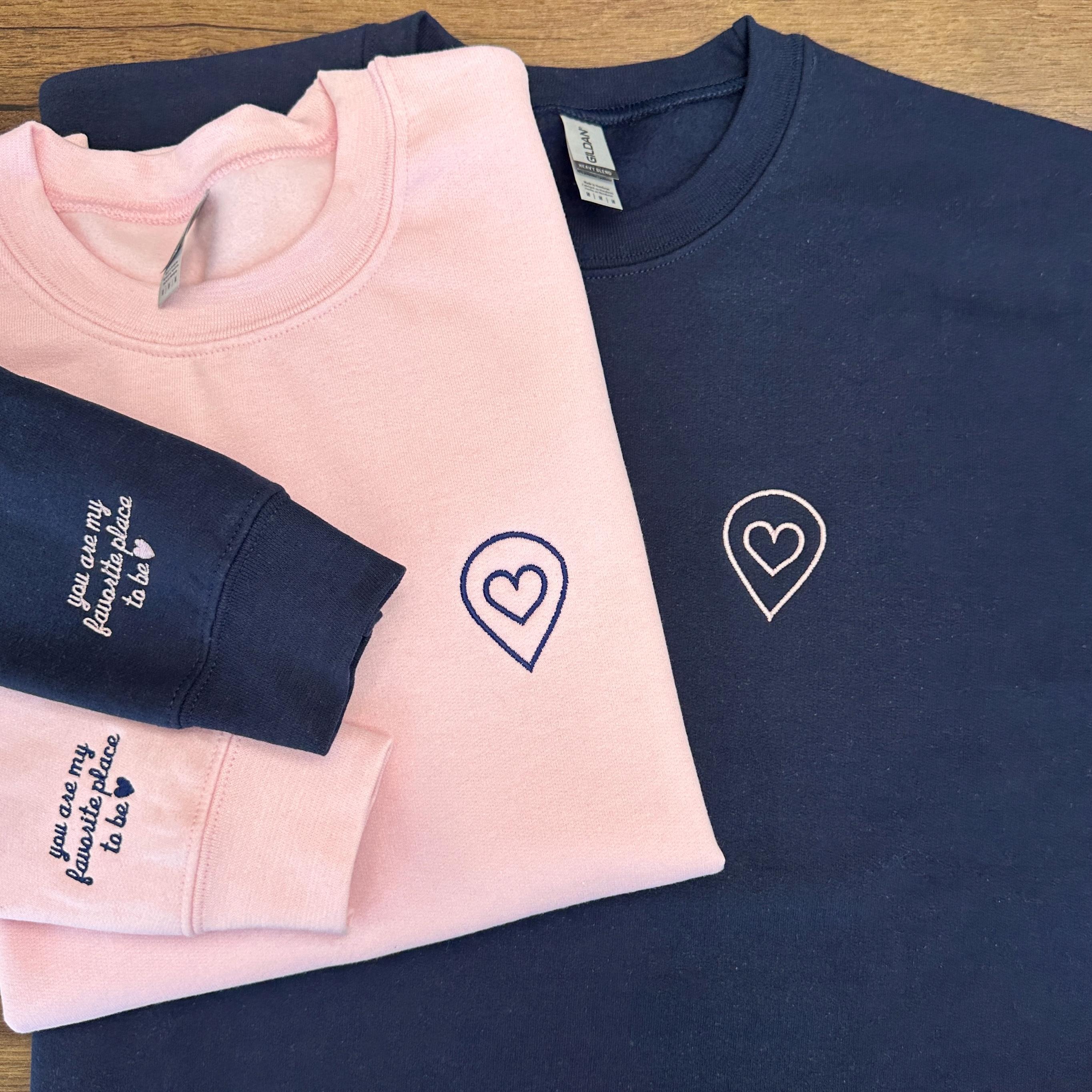 Personalized Location with Heart Sweatshirt