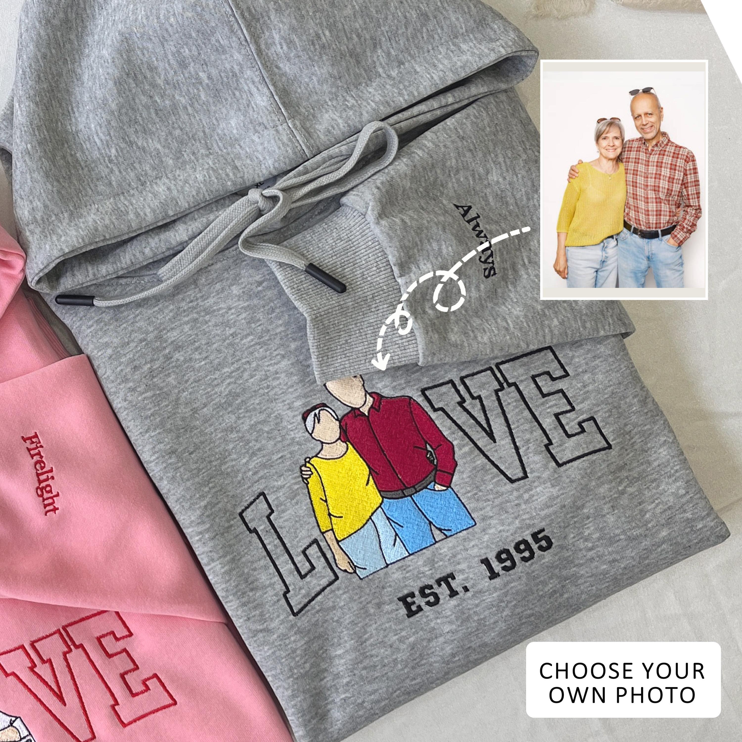 Anniversary LOVE Custom Embroidered Sweatshirt��Gifts for parents
