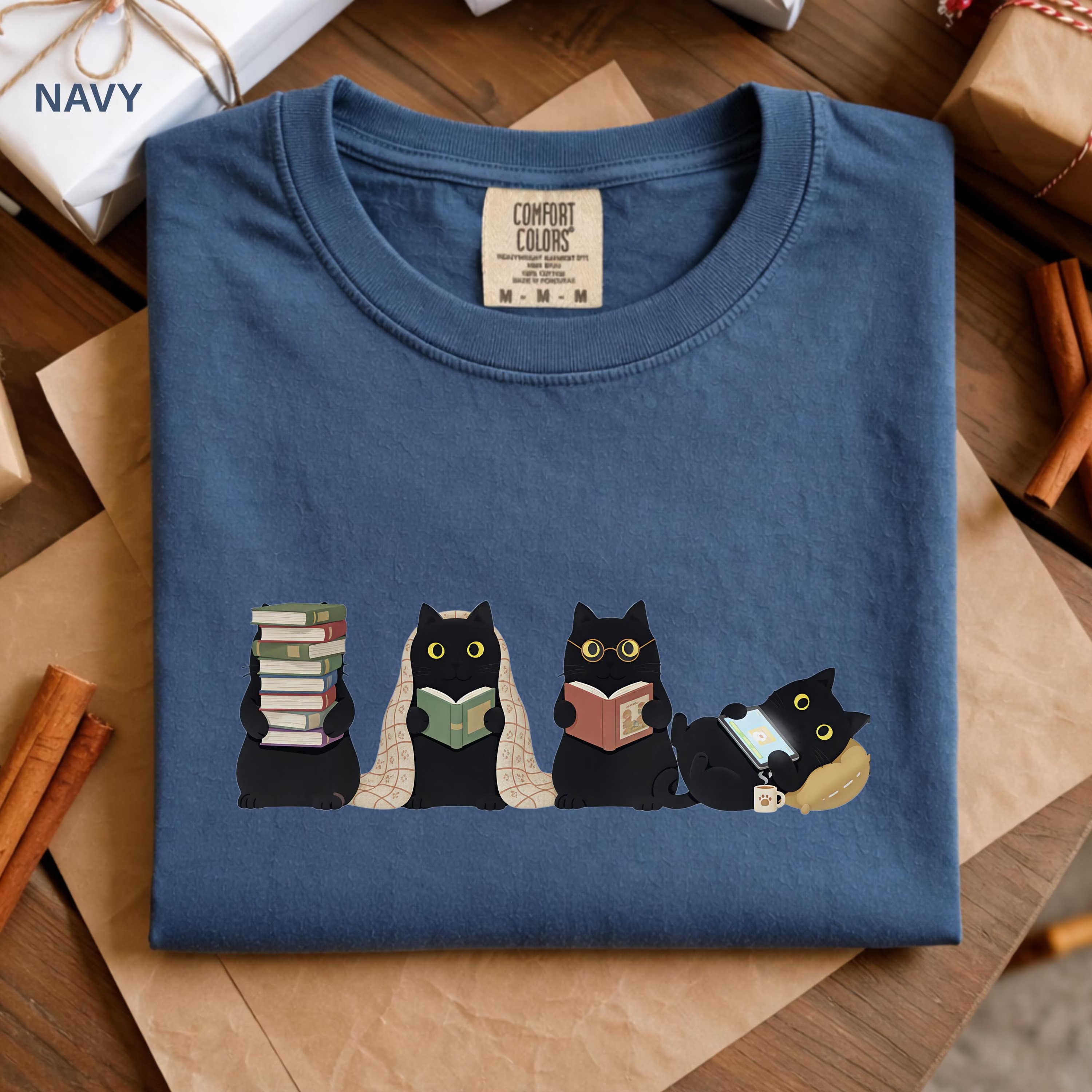 Black Cats Reading Shirt