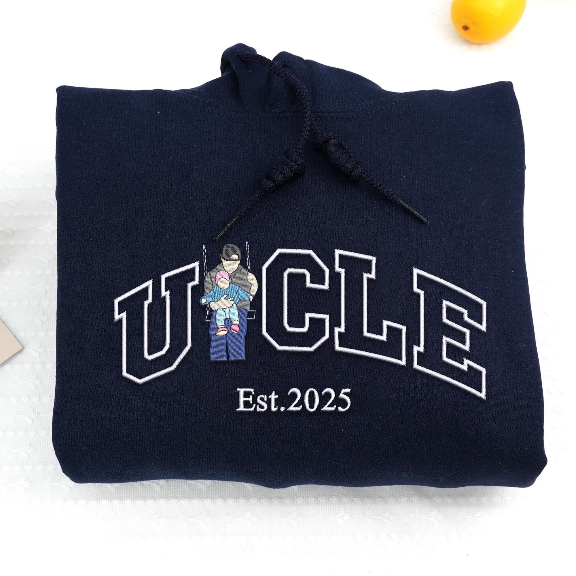 Custom Embroidered Sweatshirt with Uncle Photo