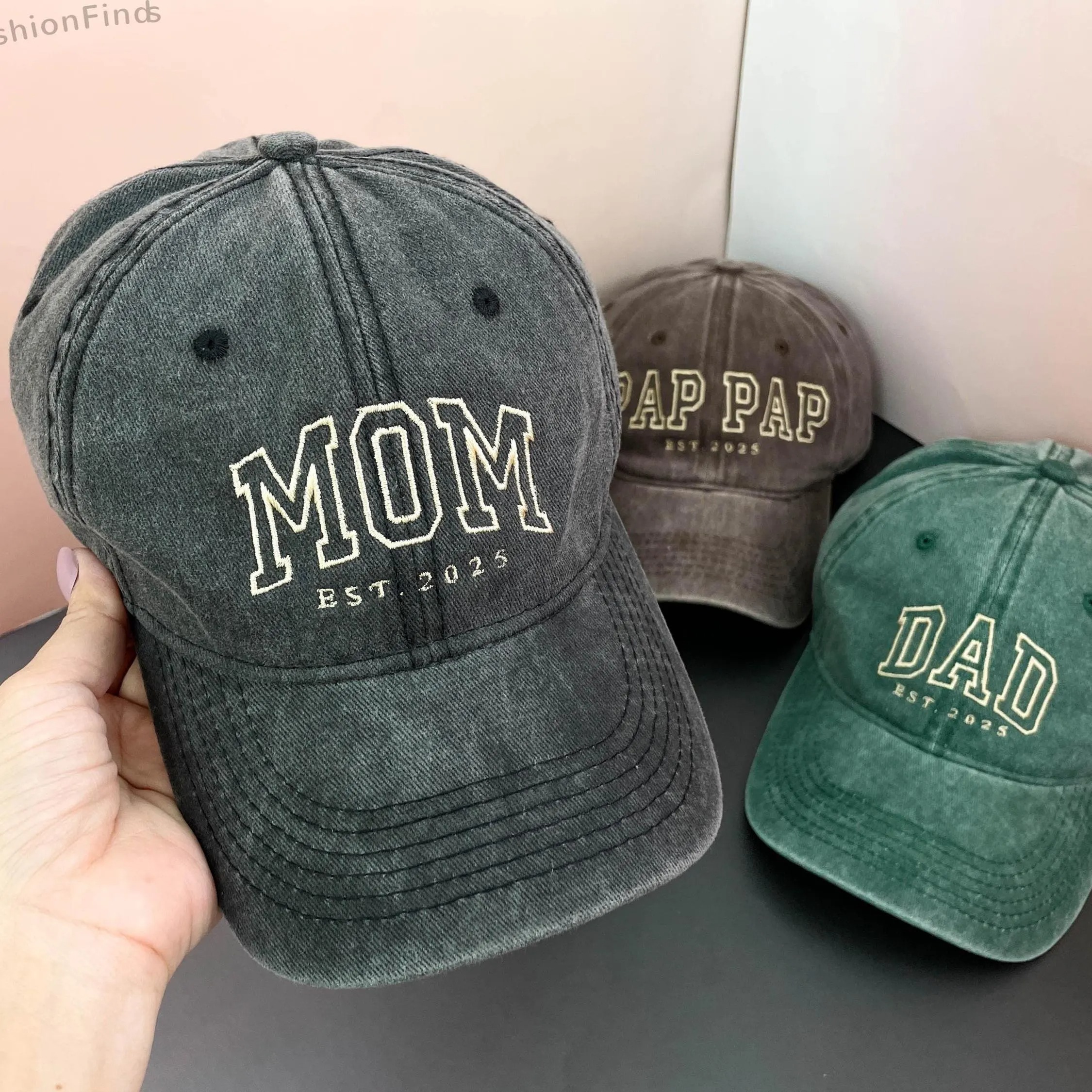 Custom Embroidered MOM DAD EST 2026 Baby