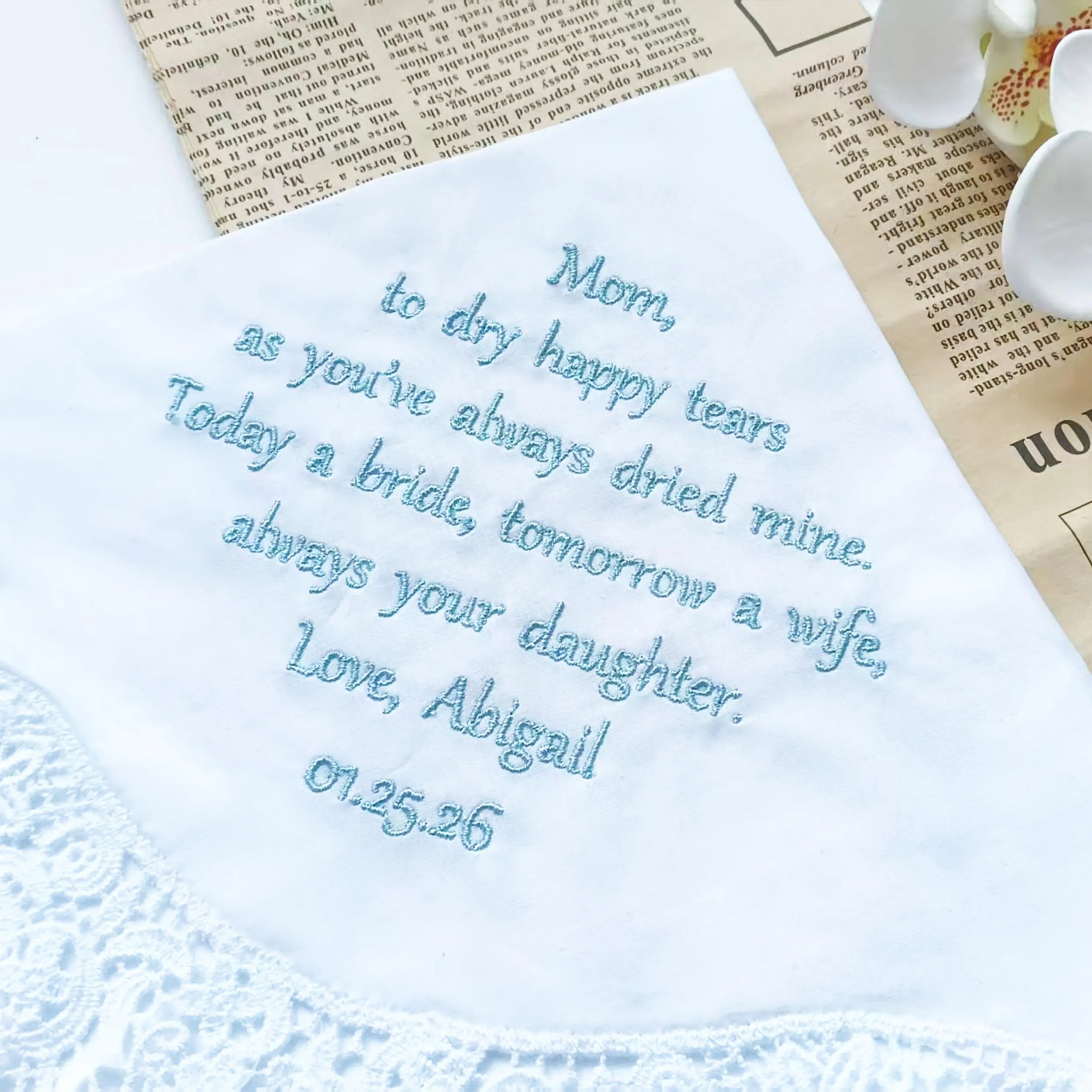 Personalized Wedding Handkerchief