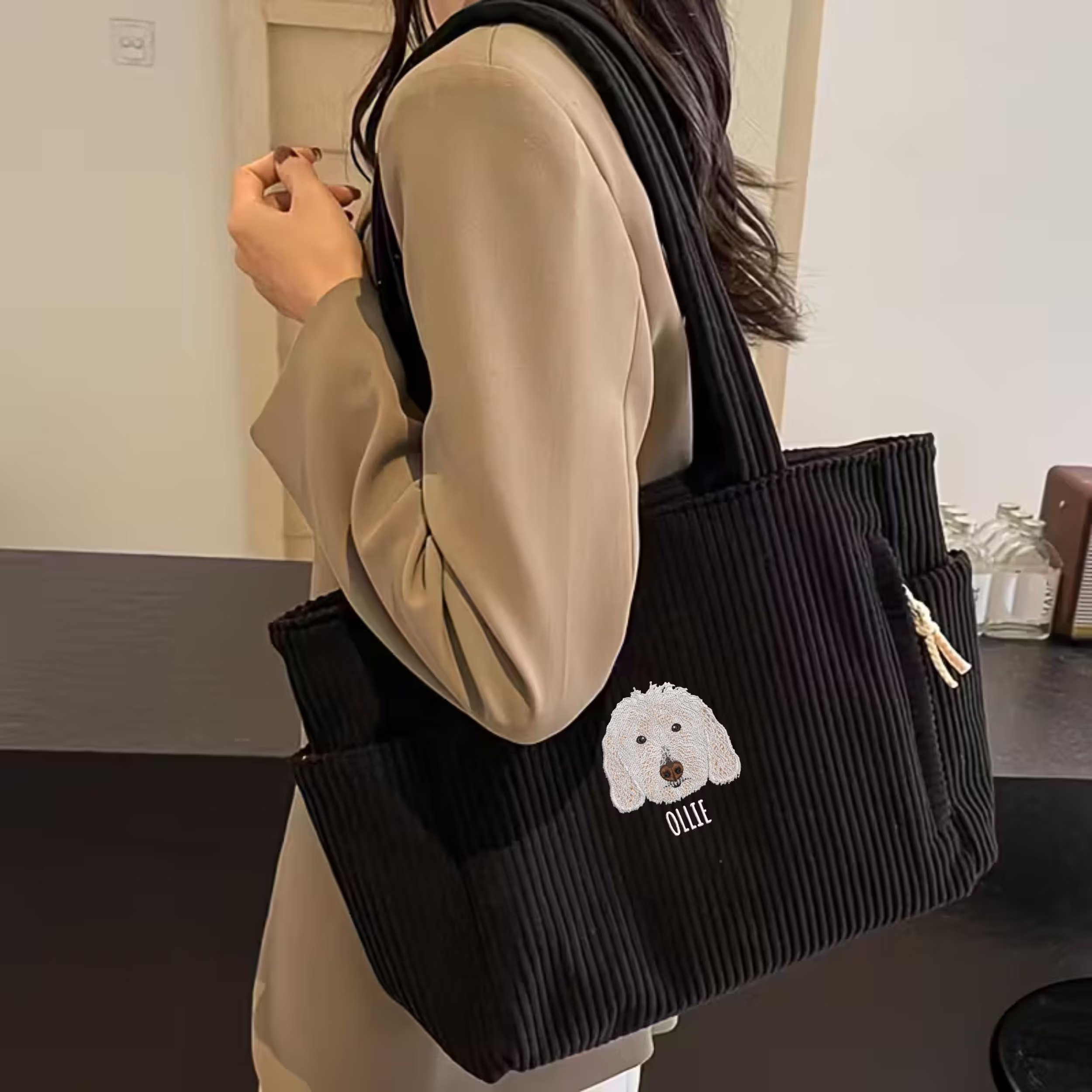 Custom Pet Portrait Tote Bag