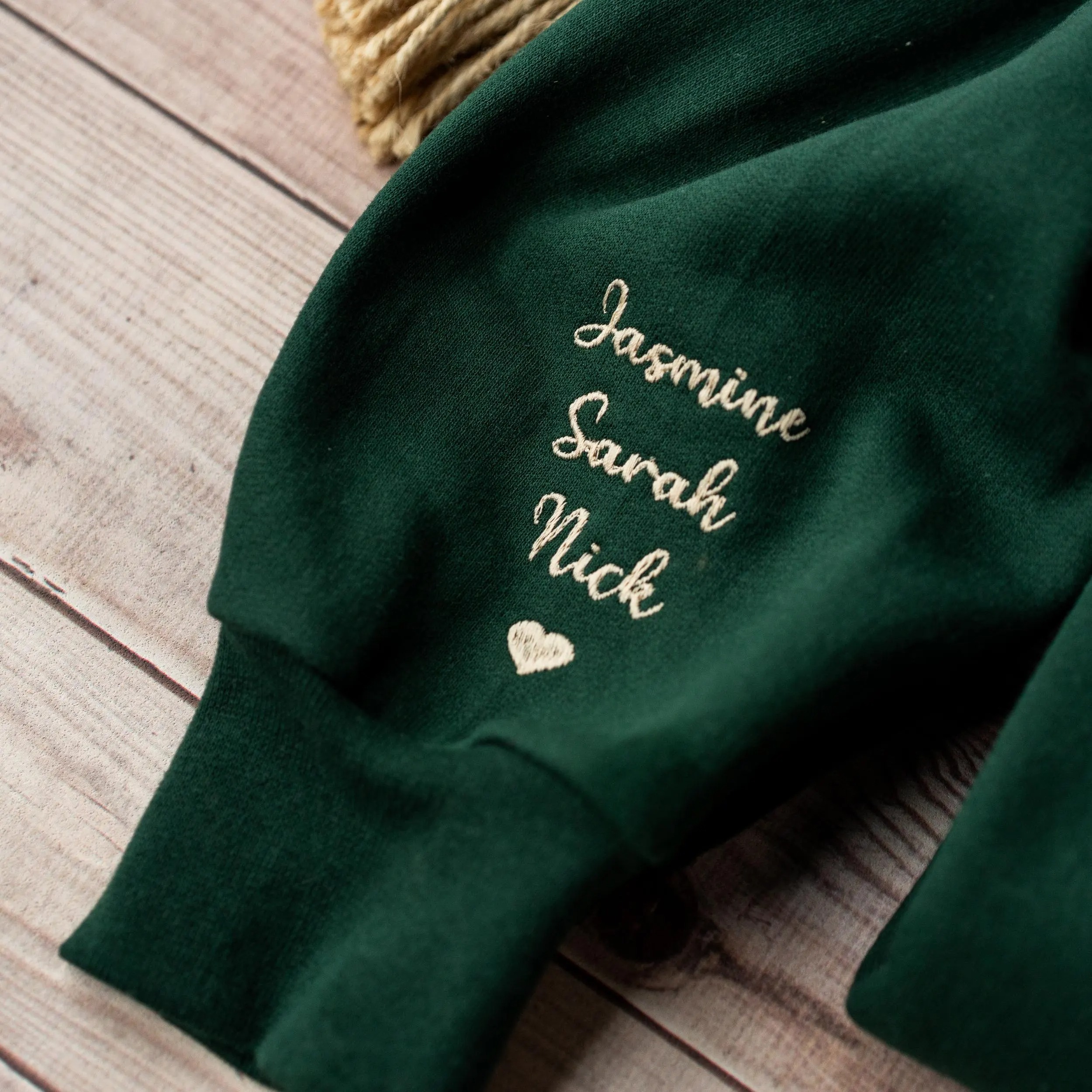 Custom Sleeve Names Crewneck for Mother's Day