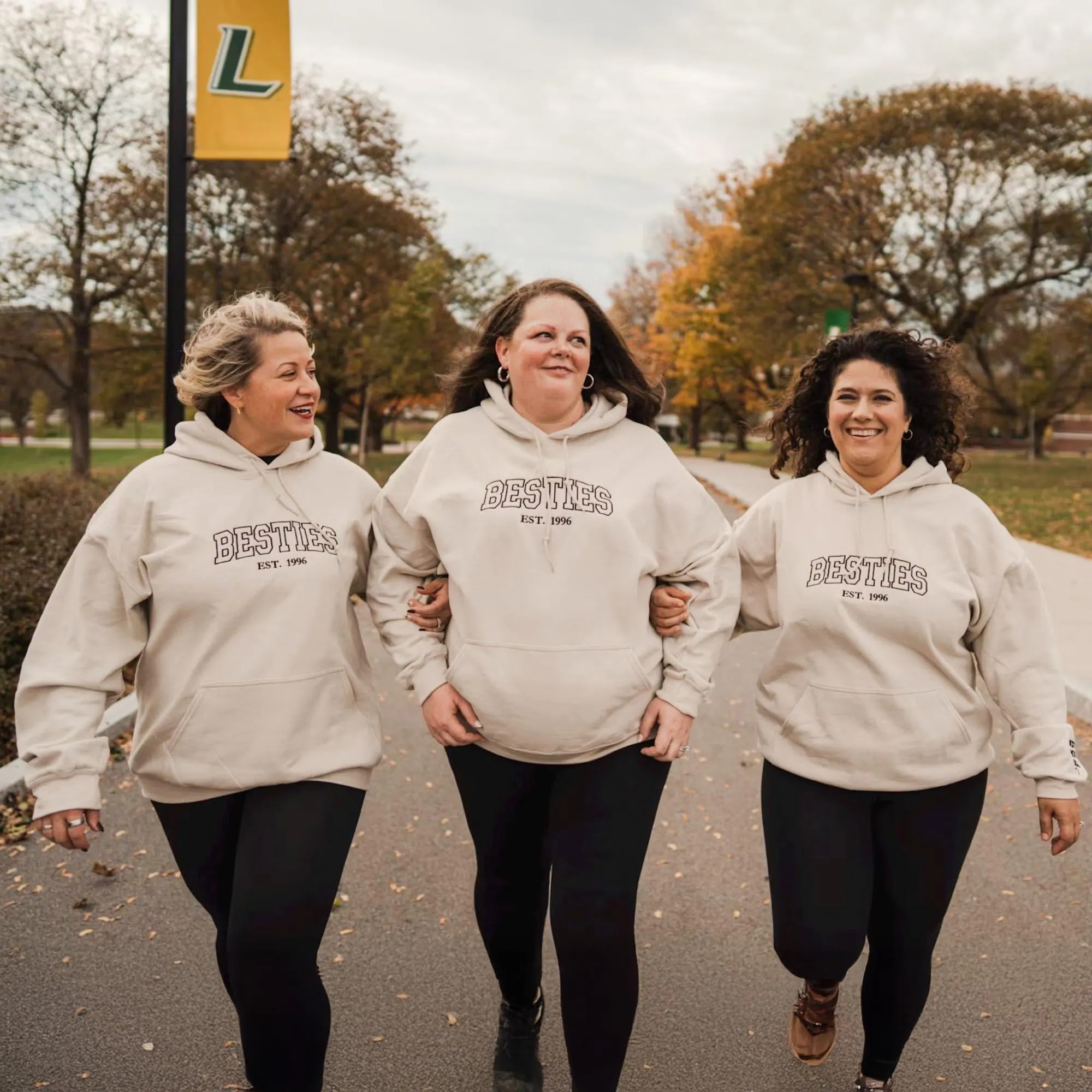 Custom Besties Embroidered Hoodie