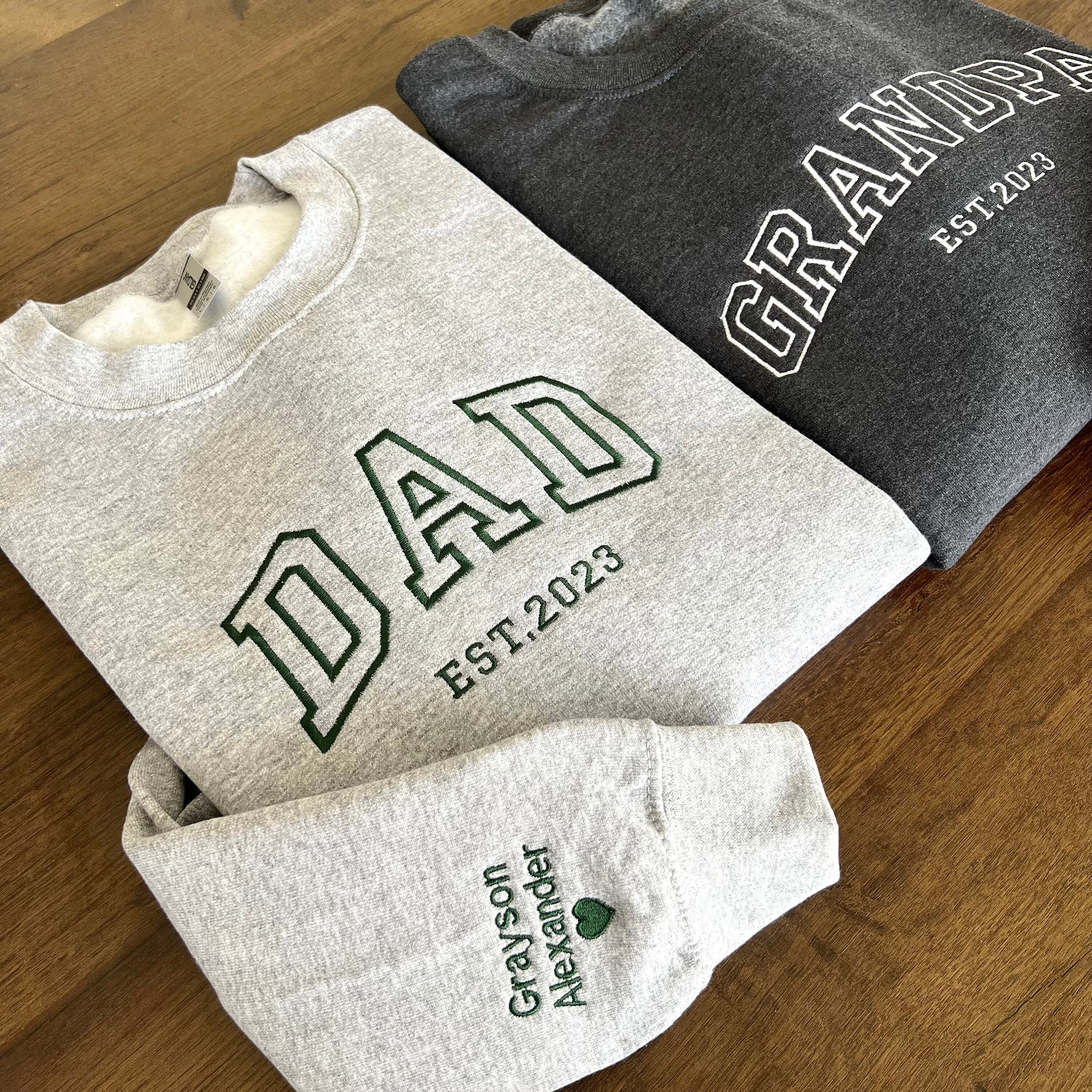 Custom Embroidered Sweatshirt-Father's Day Gift