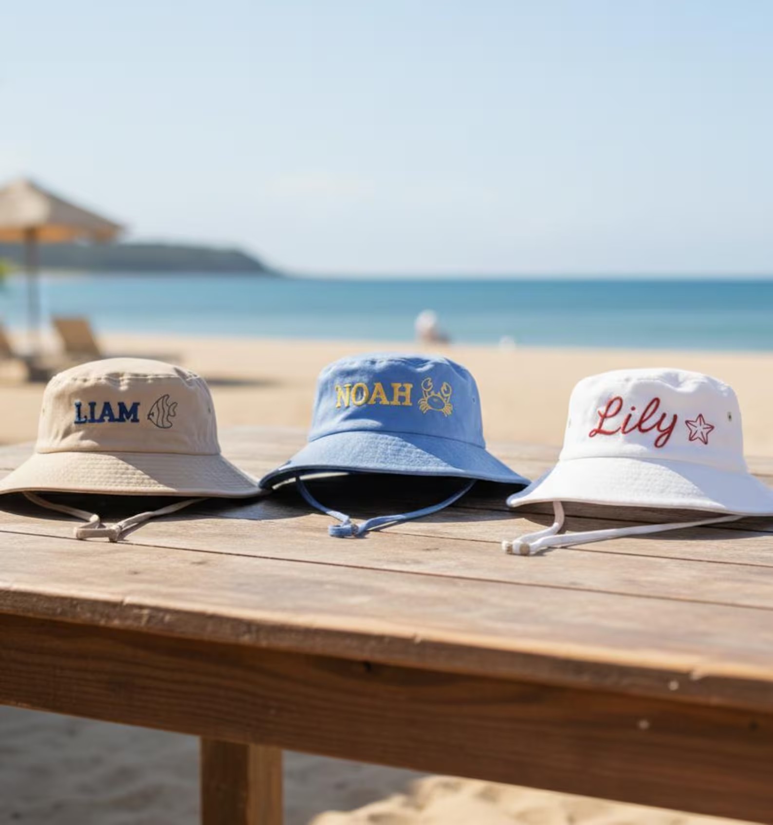 Embroidered Name Sunhat