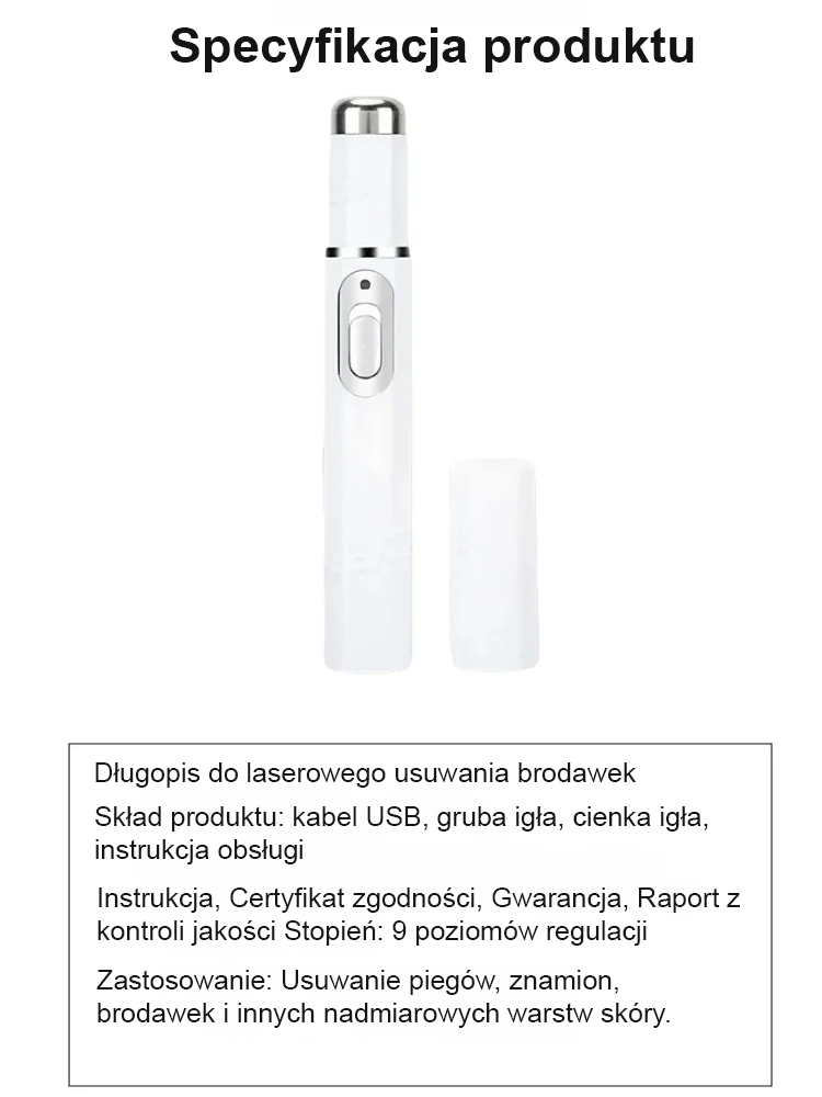 Laserowe bezbolesne pióro do usuwania brodawek
