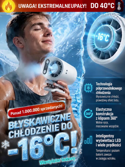 Wentylator chłodzący z klipsem półprzewodnikowym ❄️ W 3 sekundy lodowato!