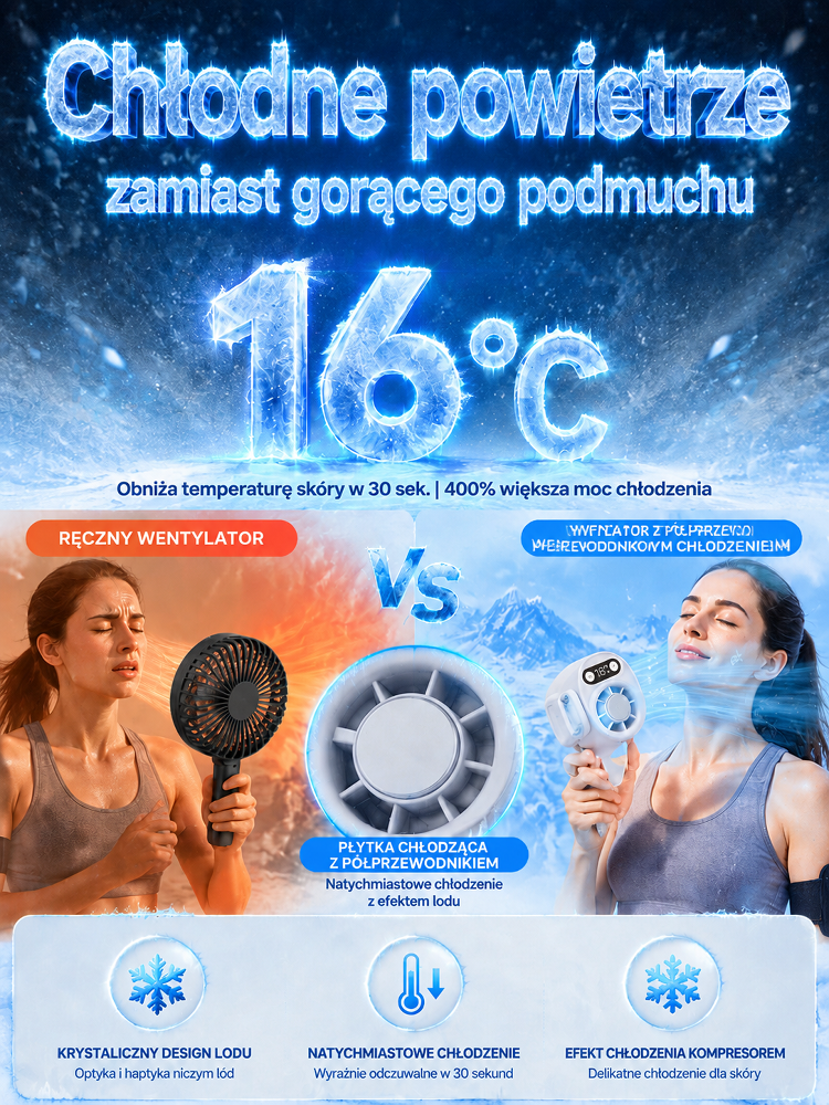 Wentylator chłodzący z klipsem półprzewodnikowym ❄️ W 3 sekundy lodowato!