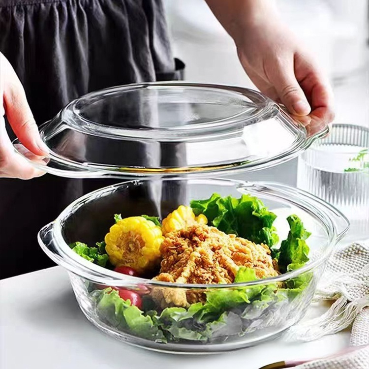 Miska s vysokým krytem z borosilikátového skla