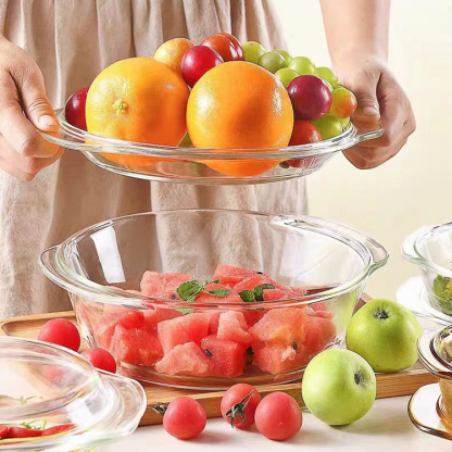 Miska s vysokým krytem z borosilikátového skla