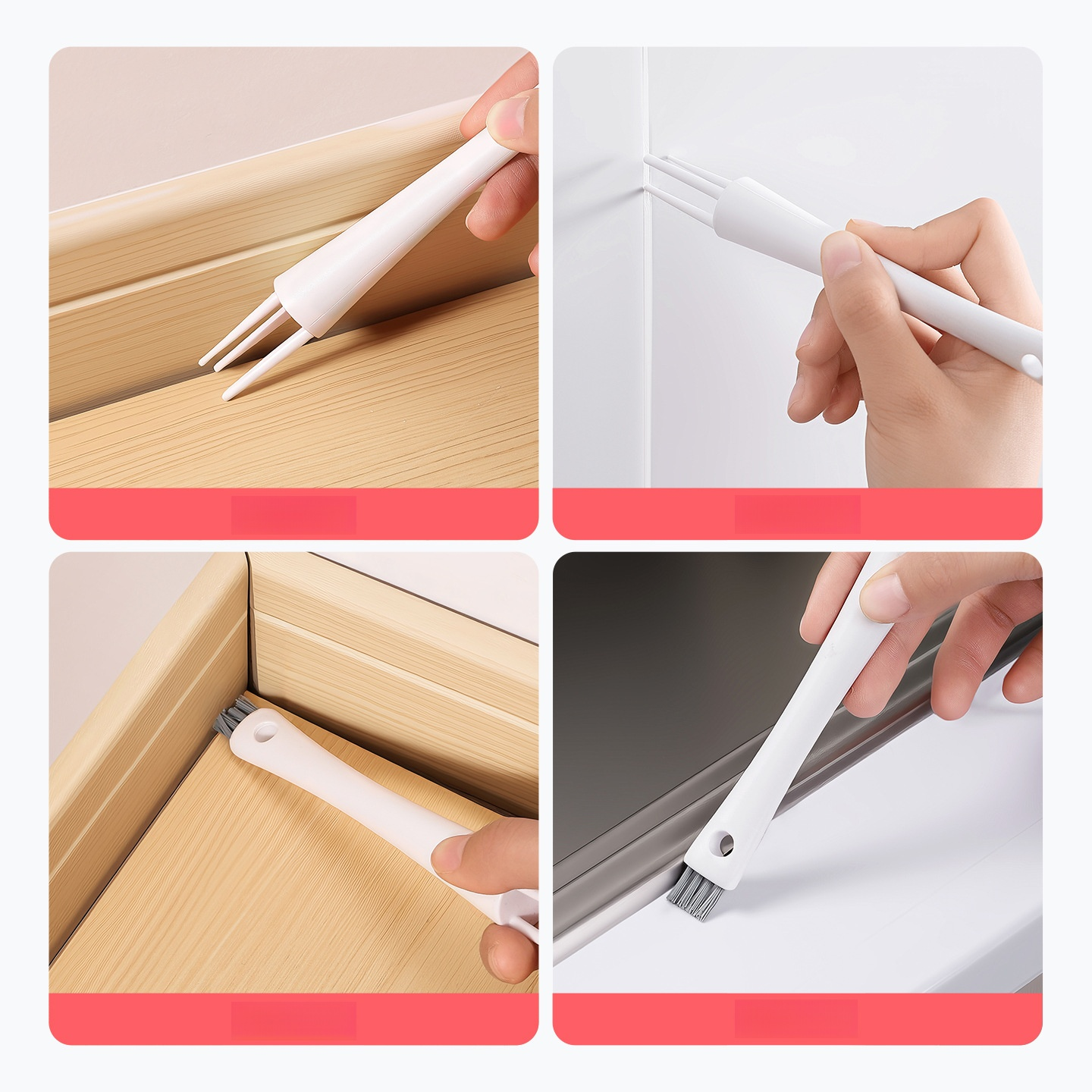 Plochý čisticí kartáč s dvojitou hlavicí