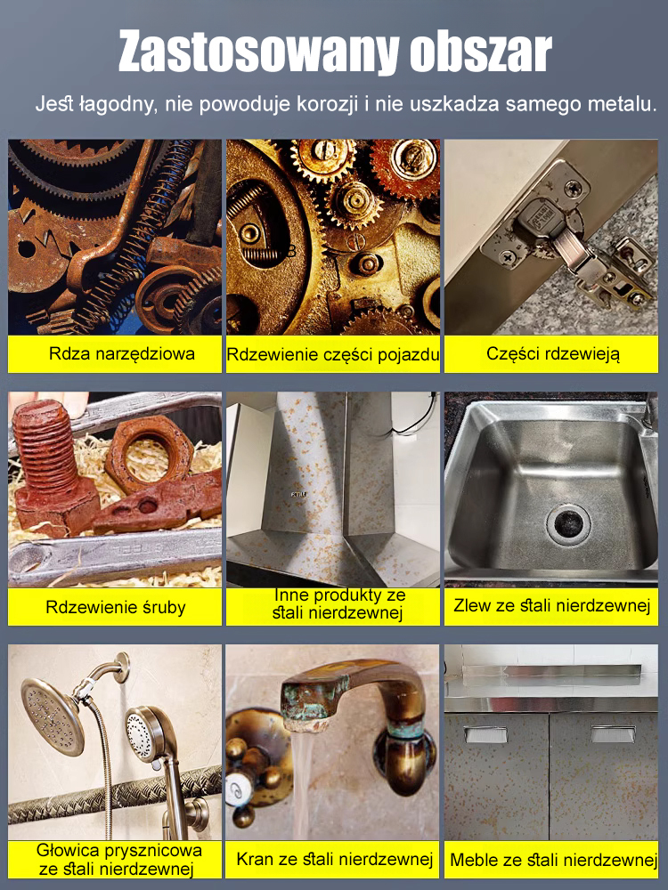 JS-【Szybki odrdzewiacz】 Skuteczny odrdzewiacz do stali✨️Zapomnij o szlifowaniu! Usuń rdzę w 3 minuty i odzyskaj blask metalu⚙️
