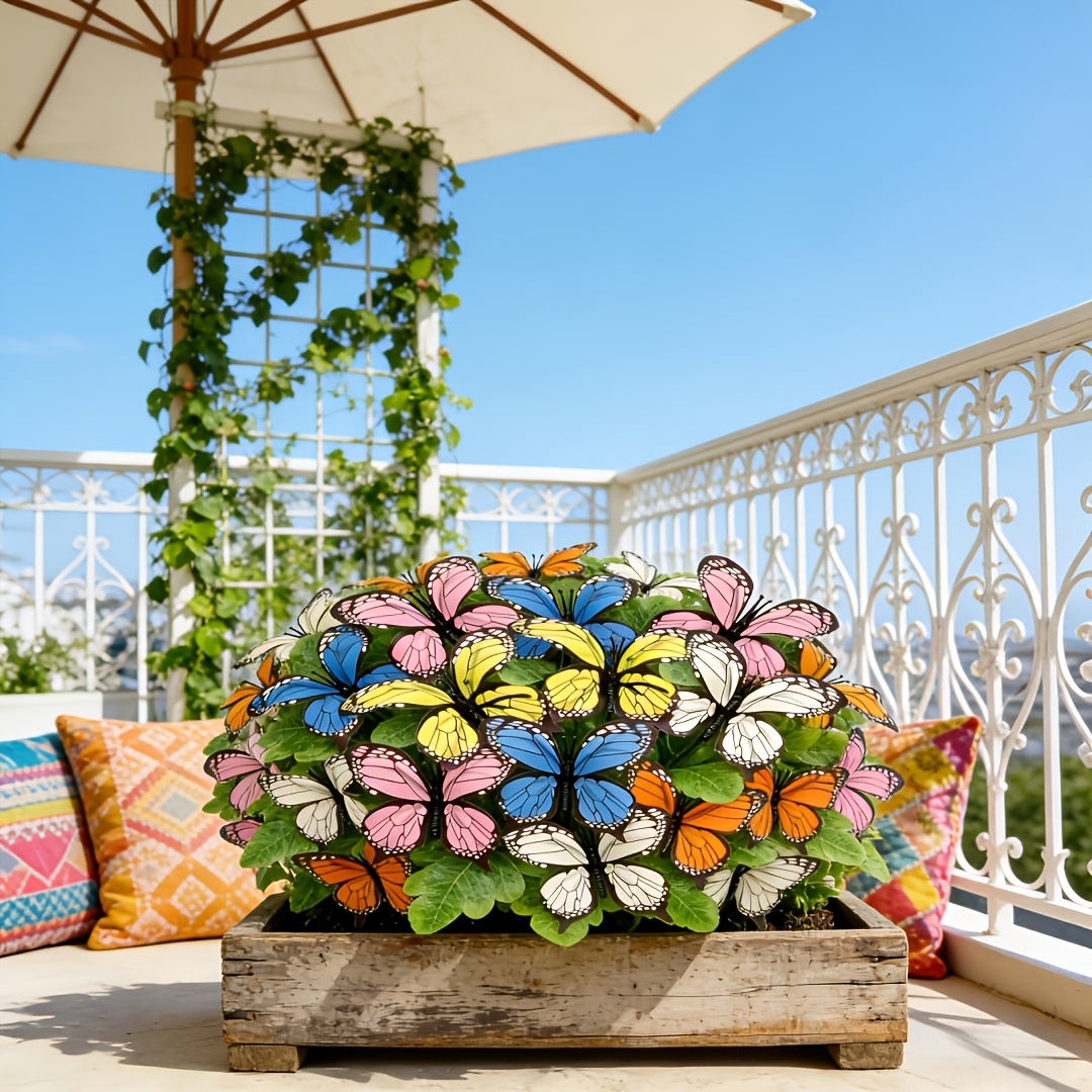 🔥Each $2.99 On Sale Today Only🦋Artificial Butterfly Flowers- UV resistant, Waterproof, Windproof