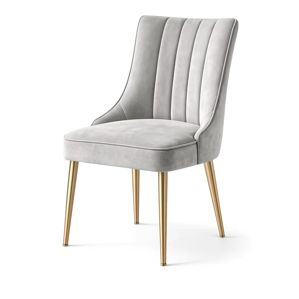 Dining chair Velvet with Gold Metal Legs 55x65x90cm-Furnixio