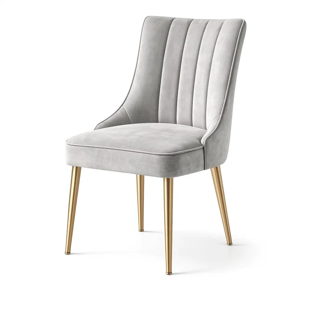 Dining chair Velvet with Gold Metal Legs 55x65x90cm-Furnixio