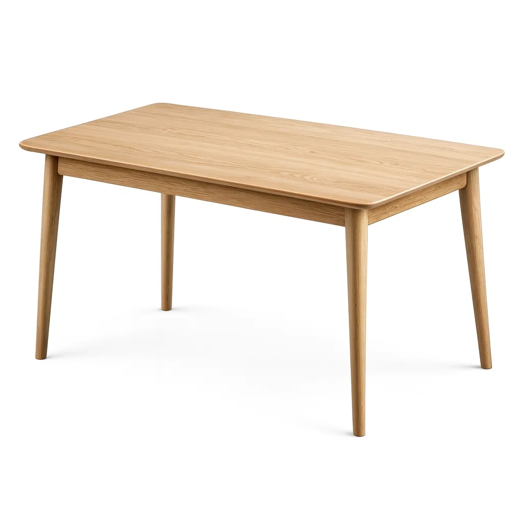 Dining table Oak Rectangular Solid Wood 150x90x75 cm-Furnixio