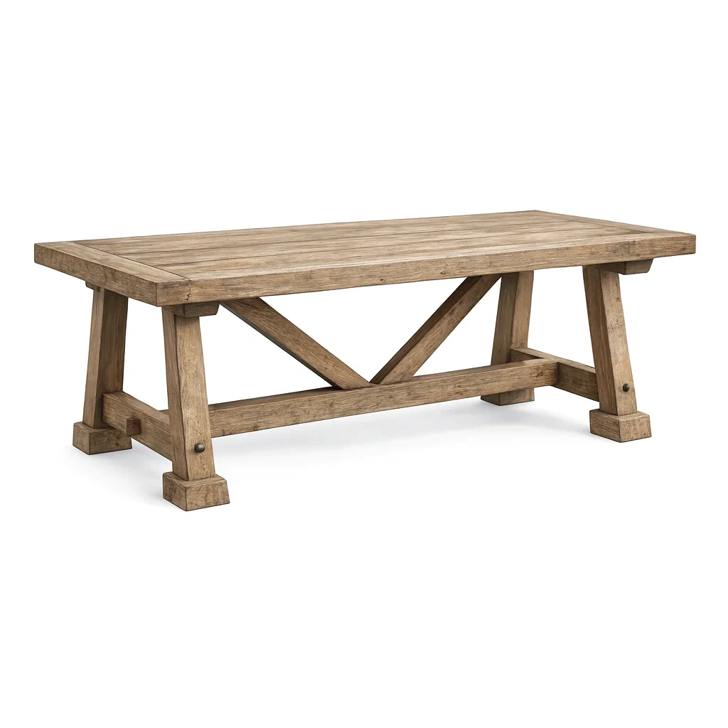 Table Rectangular Solid Oak Dining-Furnixio
