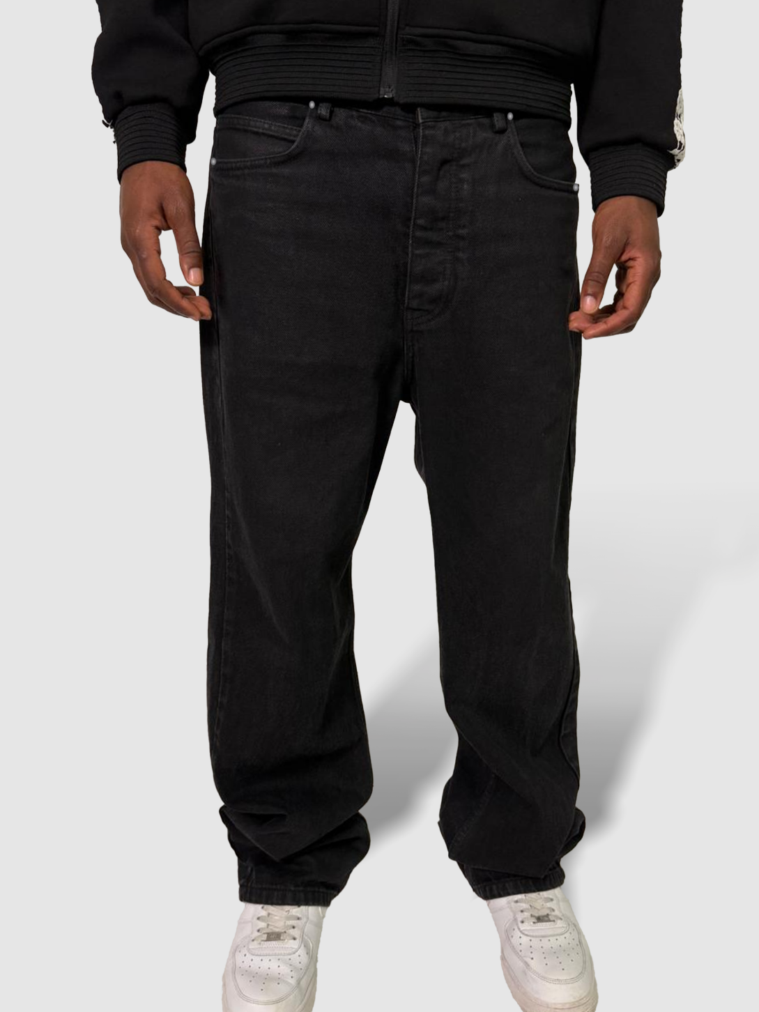 BLACK WAXED DENIM